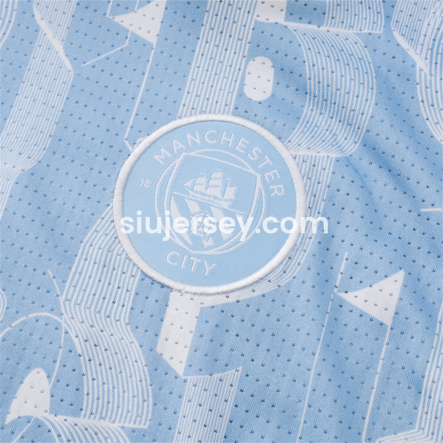 SIUjerseys-Manchester City 25-26 Vest Training Set - Sky Blue Vest and Deep Blue Shorts