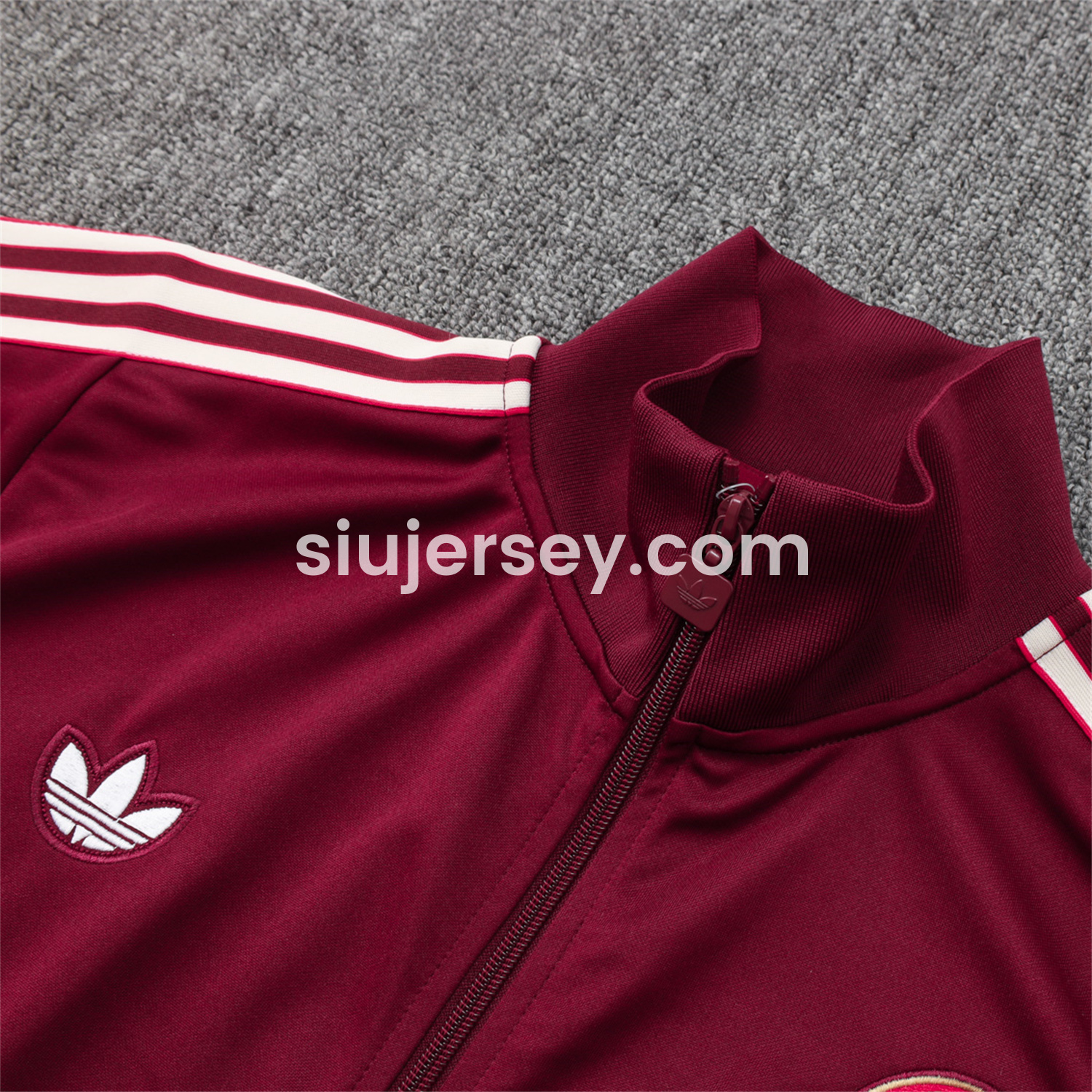 SIUjerseys-Bayern Munich 25-26 Originals Terrace Icon Jacket Training Tracksuit - Deep Red