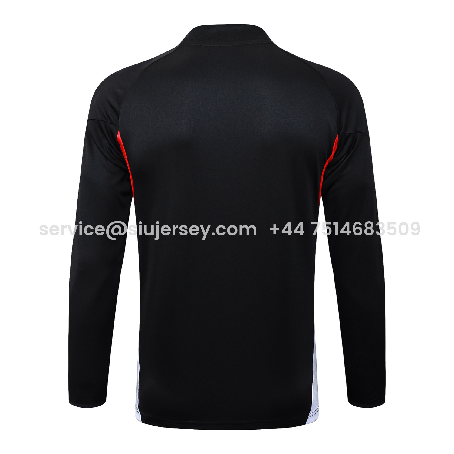 SIUjerseys-Bayern Munich 25-26 Long Sleeves Training Set - Black Top & Pants with Orange Badge