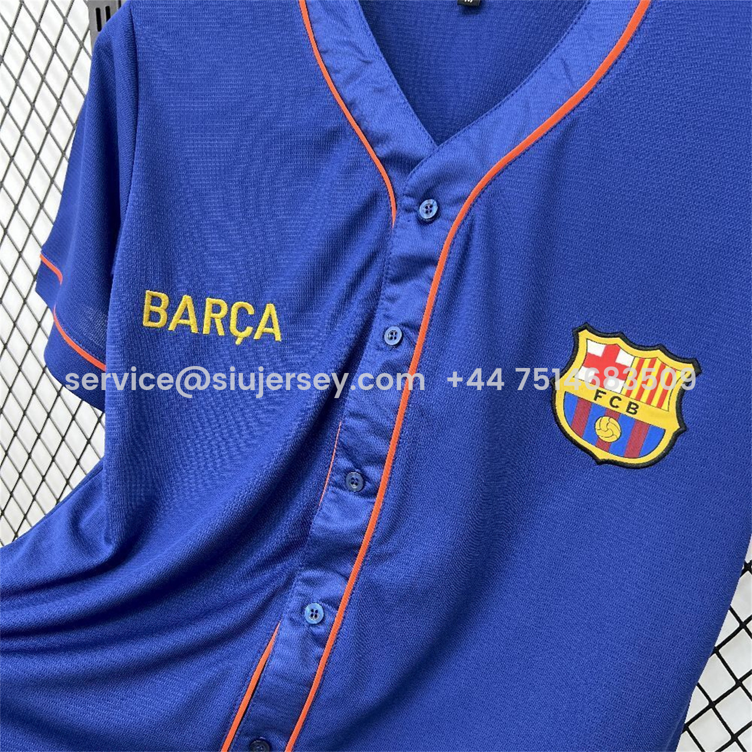 SIUjerseys-Barcelona 25-26 Blue Baseball Jersey