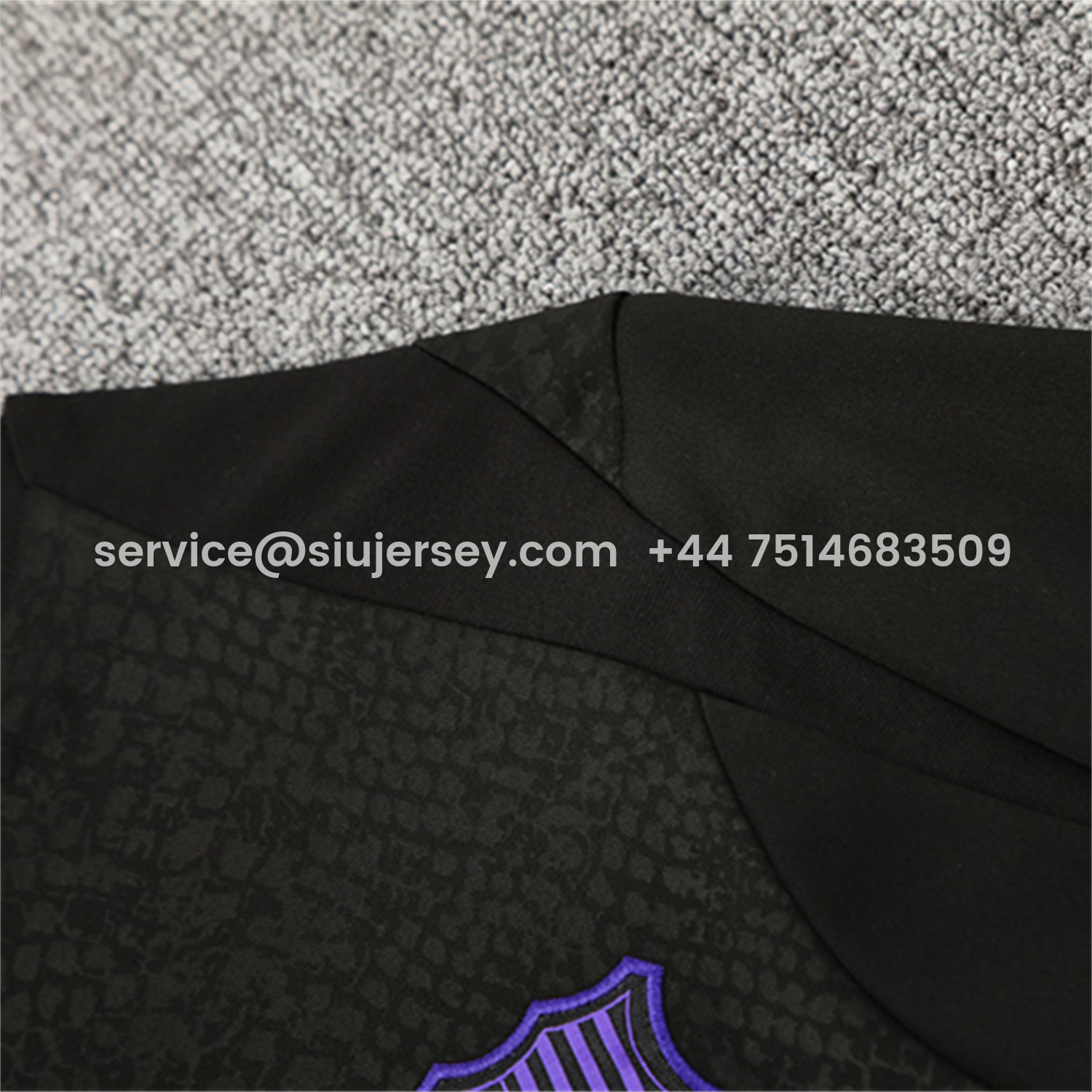 SIUjerseys-Barcelona 25-26 X KB Long Sleeve Training Set - Black Top & Black Pants