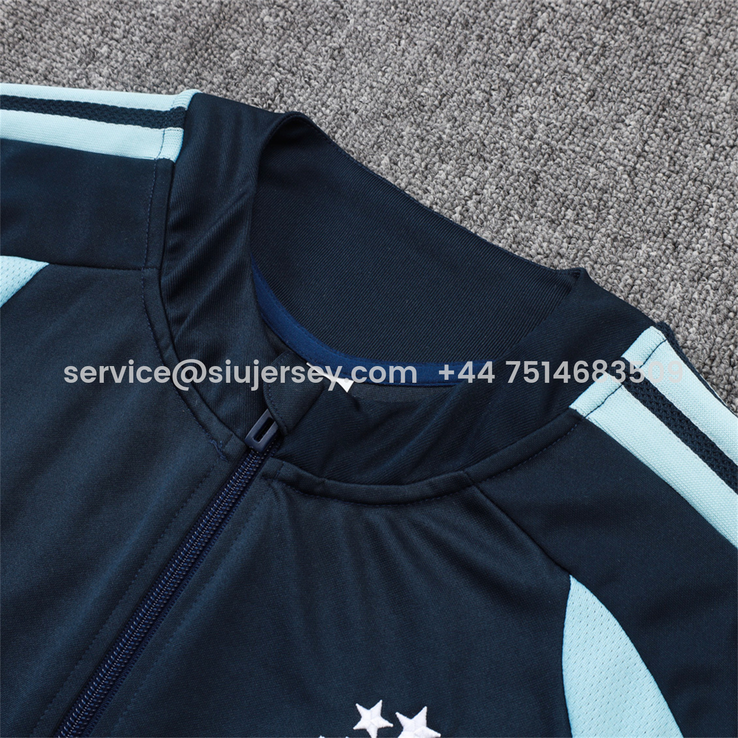 SIUjerseys-Argentina 25-26 Windbreaker Training Set - Dark Blue Top and Pants