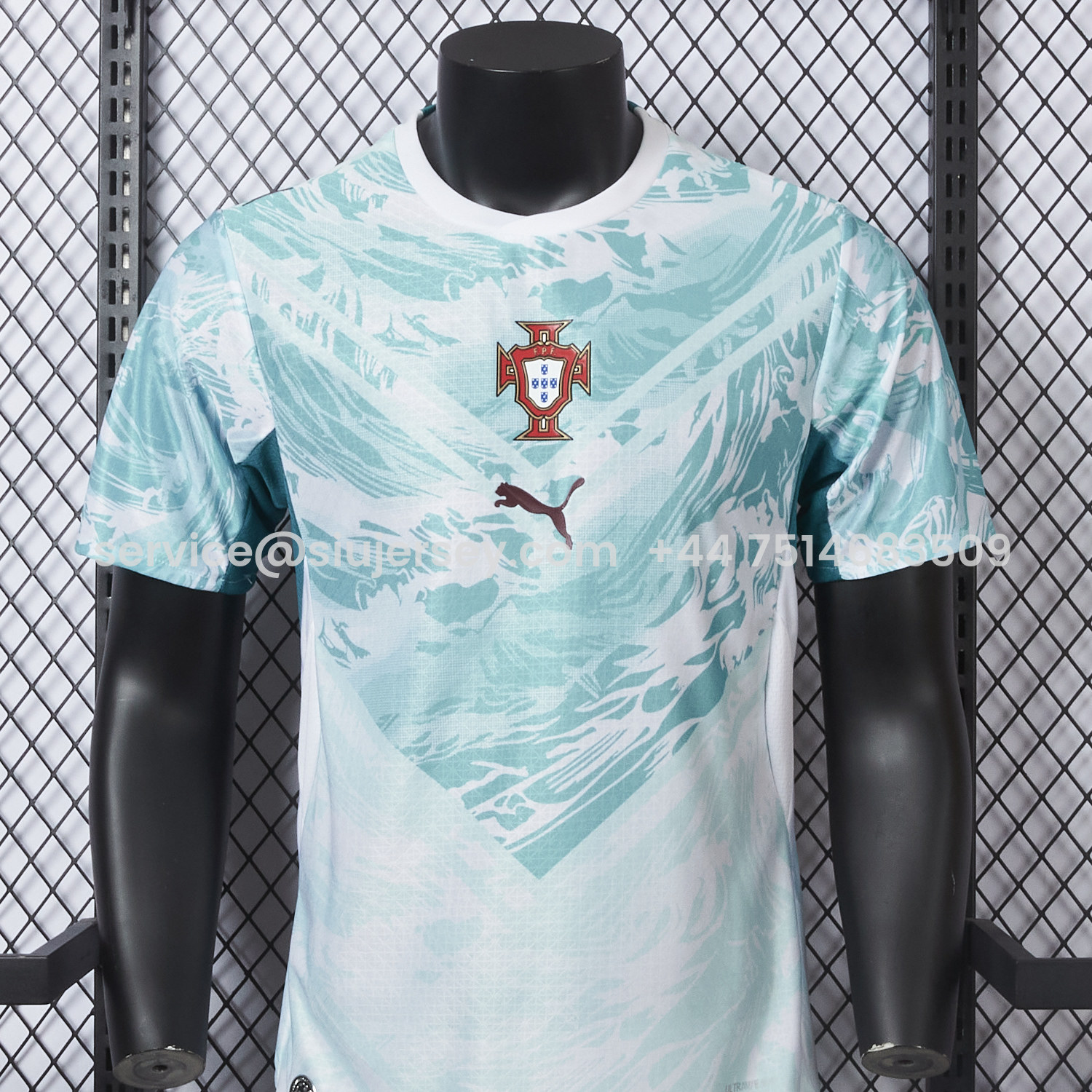 SIUjerseys-Portugal 2026 Away White And Cyan Jersey - Player Version