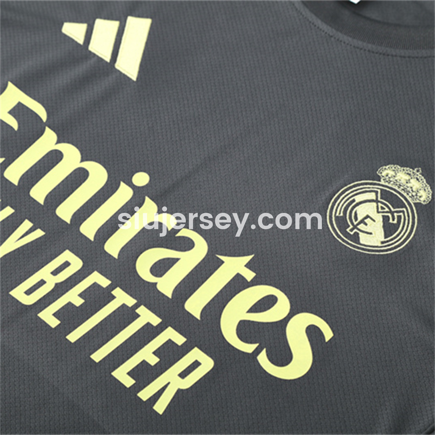 SIUjerseys-Real Madrid 25-26 Kids Short-Sleeve Training Set - Deep Grey Top and Shorts