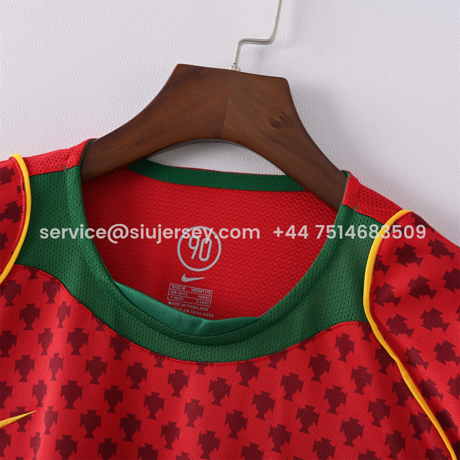 SIUjerseys-Retro Portugal 2004 Home Jersey