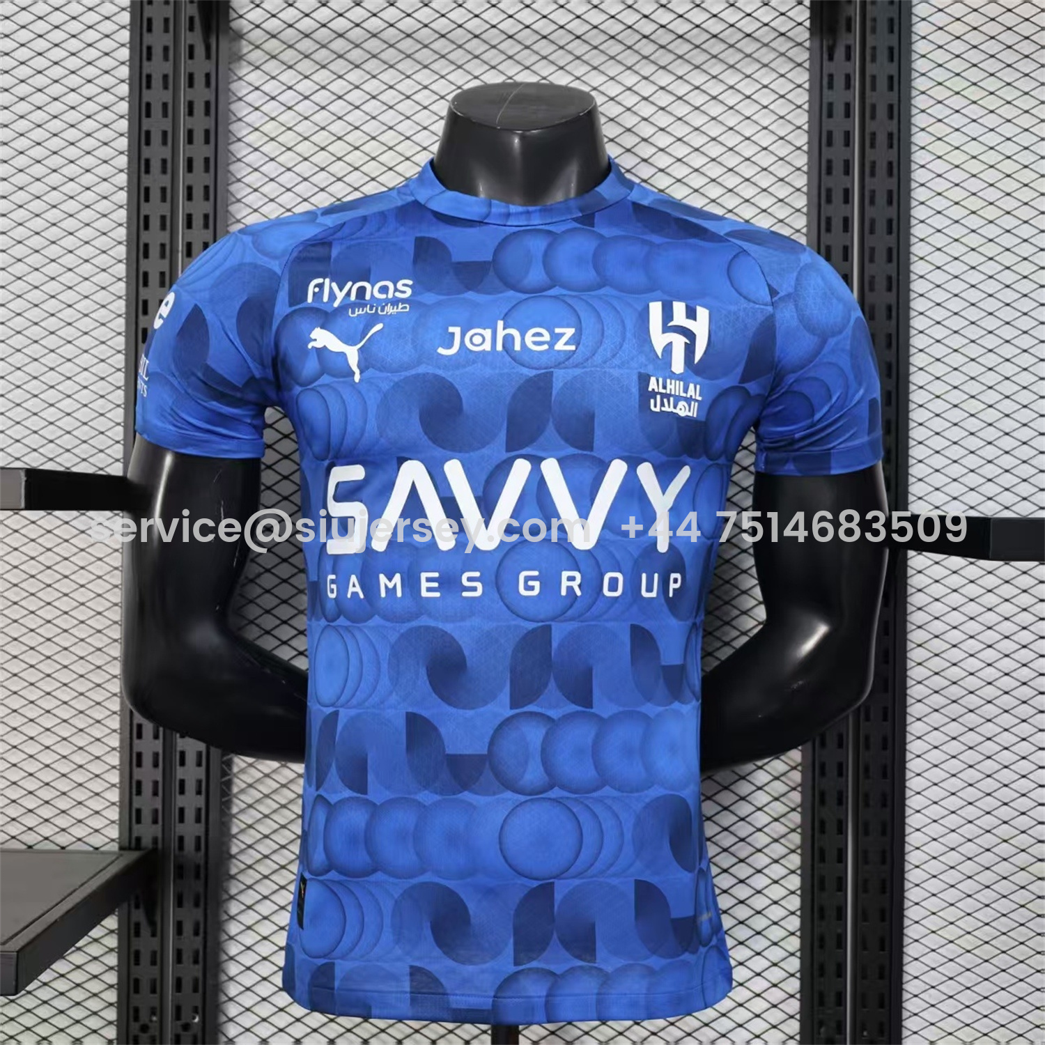 SIUjerseys-Al Hilal Riyadh Crescent 25-26 Pre-Match Training Blue Jersey - Player Version