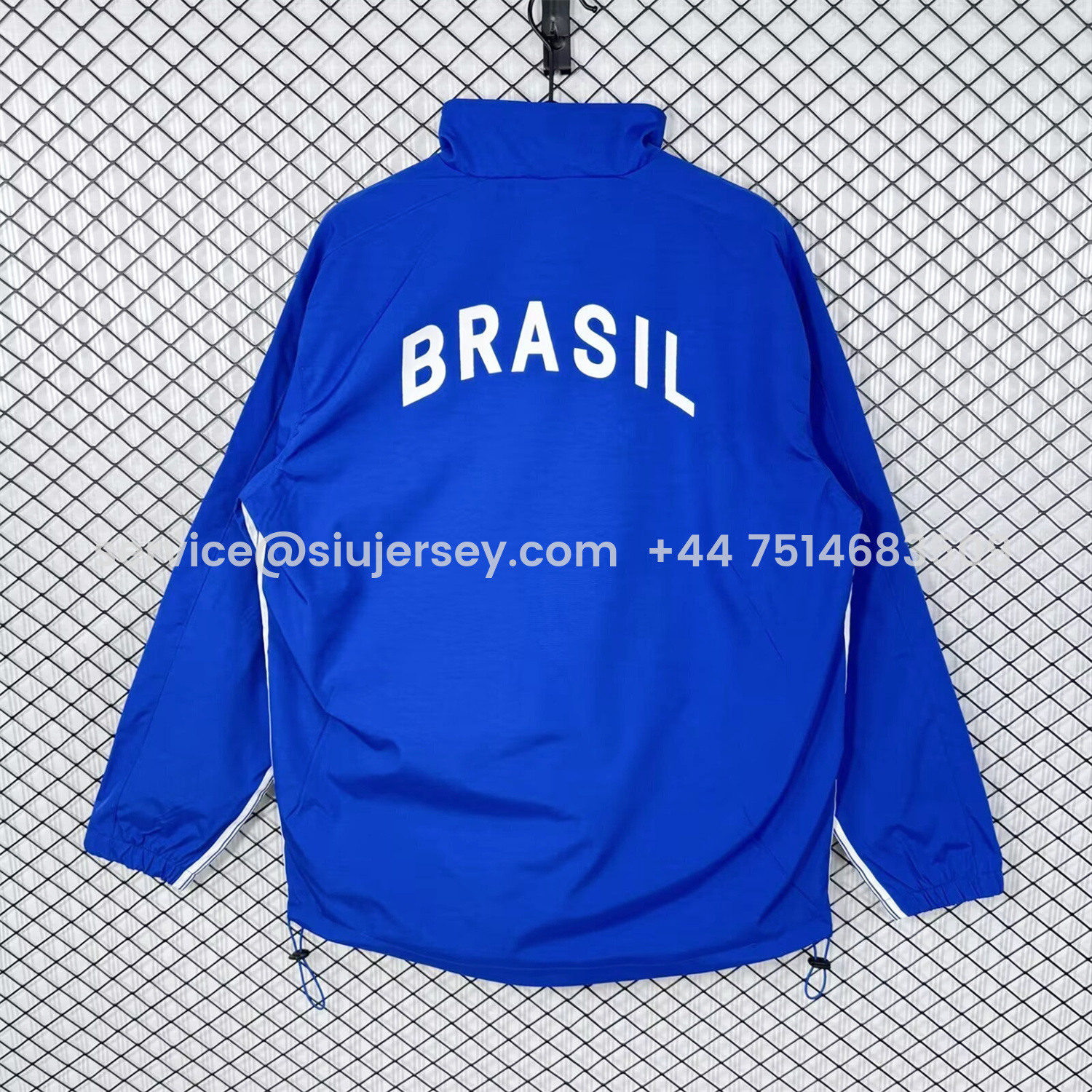 SIUjerseys-Retro Brazil 1998 Blue Windbreaker