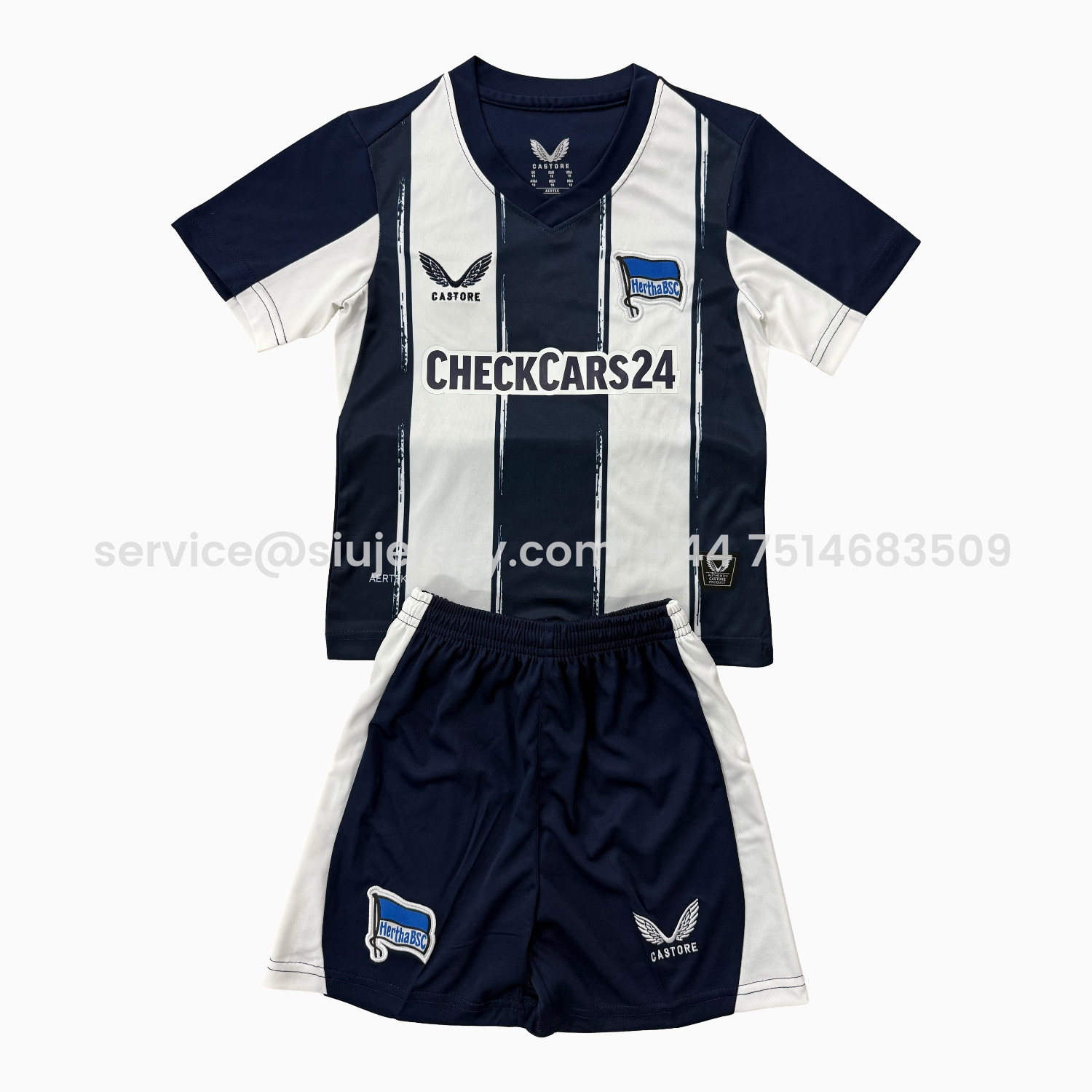 SIUjerseys-Hertha BSC 25-26 Home Kids Kit