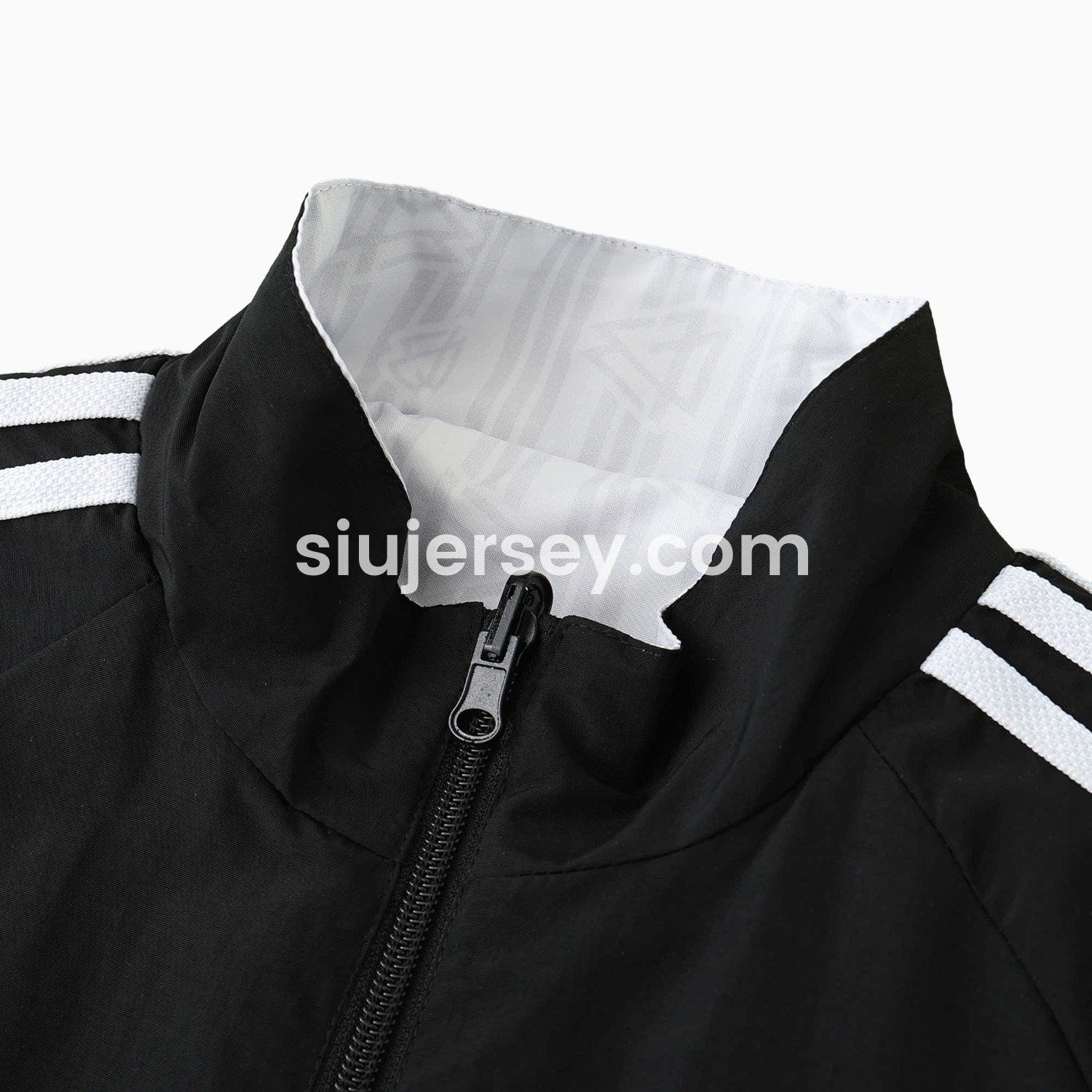 SIUjerseys-Retro Germany 1990 Double Sided Reversible Windbreaker - White & Black