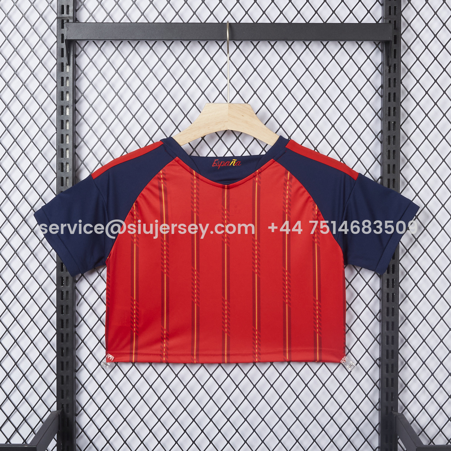 SIUjerseys-Women's Spain 2026 Home Cropped Jersey