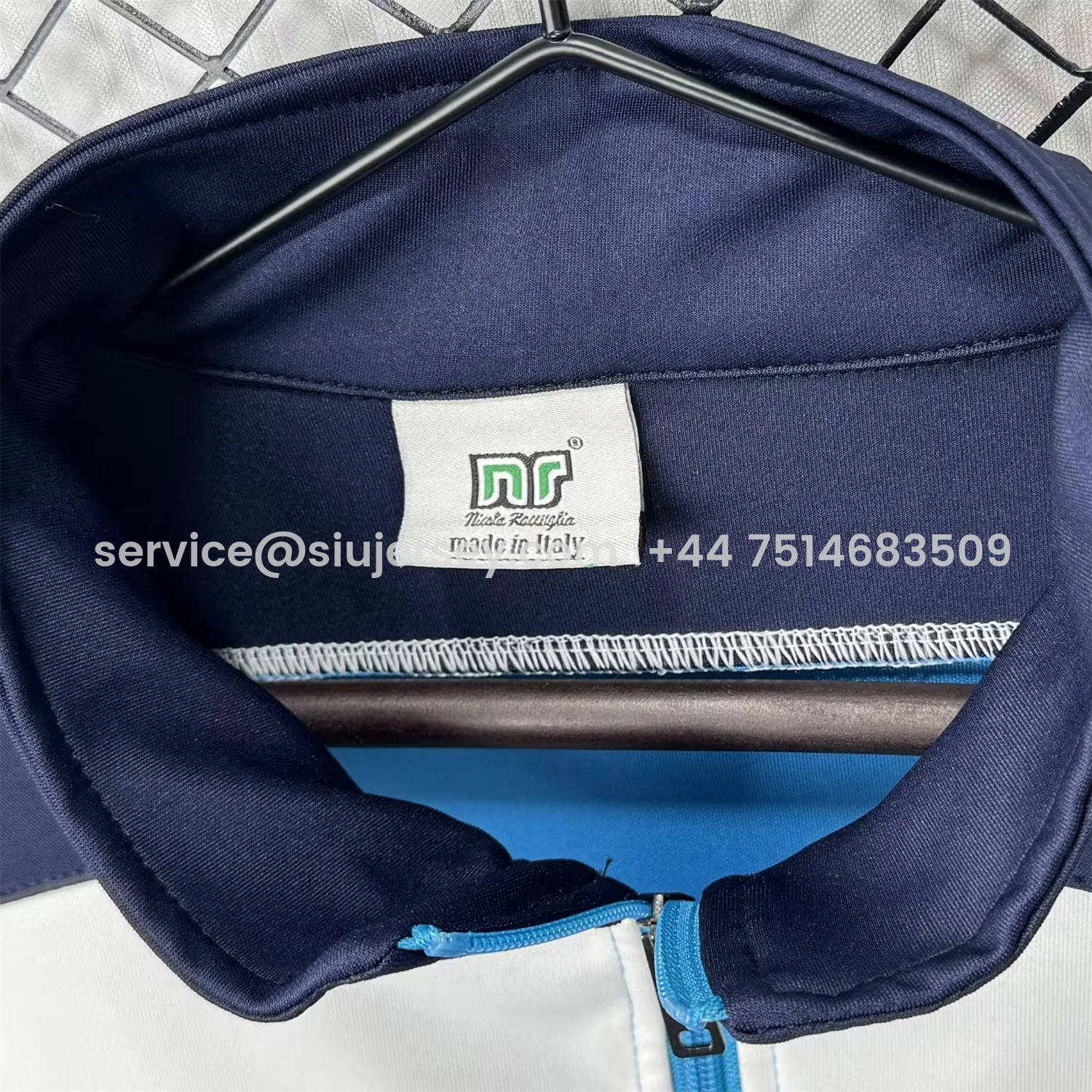 SIUjerseys-Retro Napoli 1989-90 Blue Windbreaker