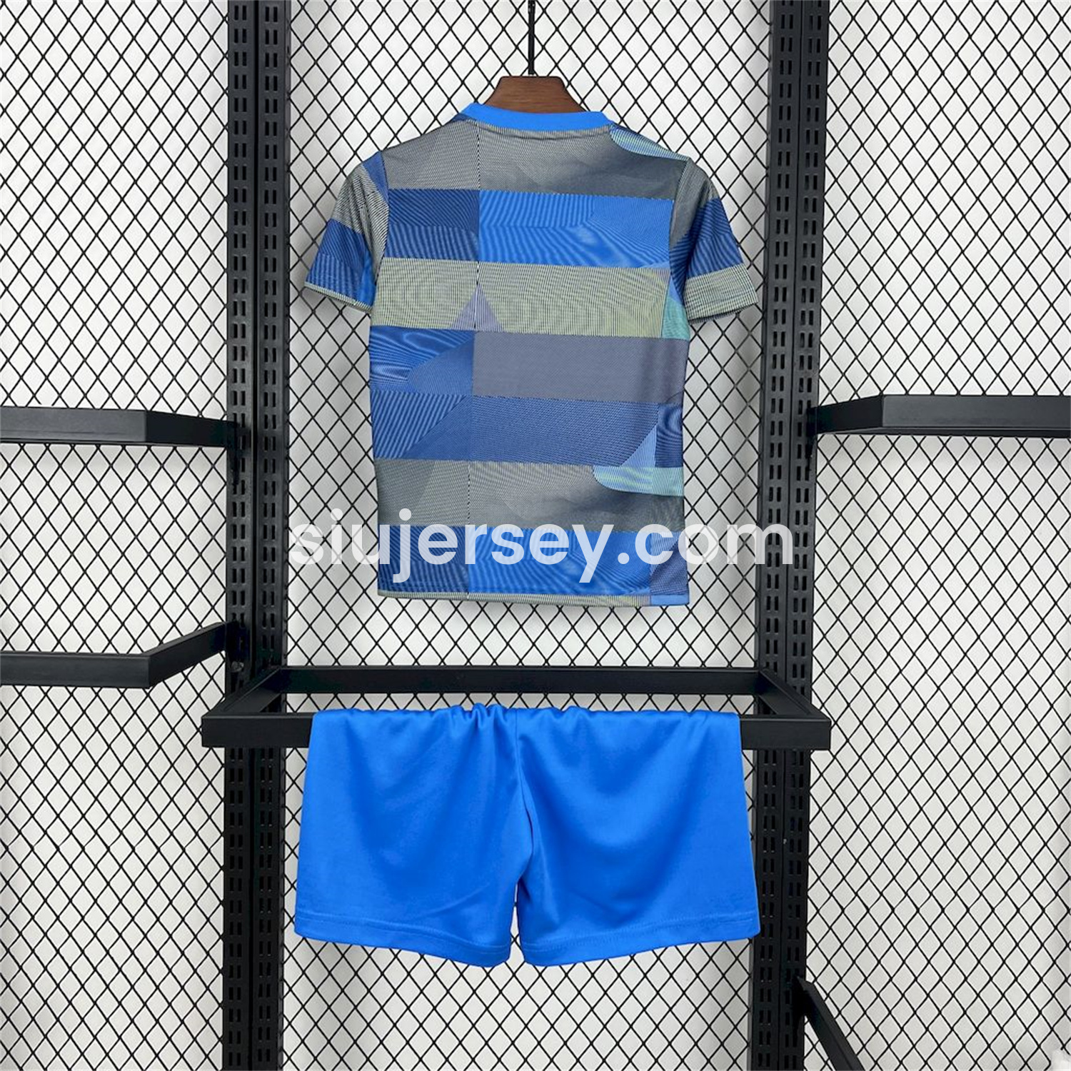 SIUjerseys-Real Madrid 25-26 Blue Pre-Match Traning Kids Kit