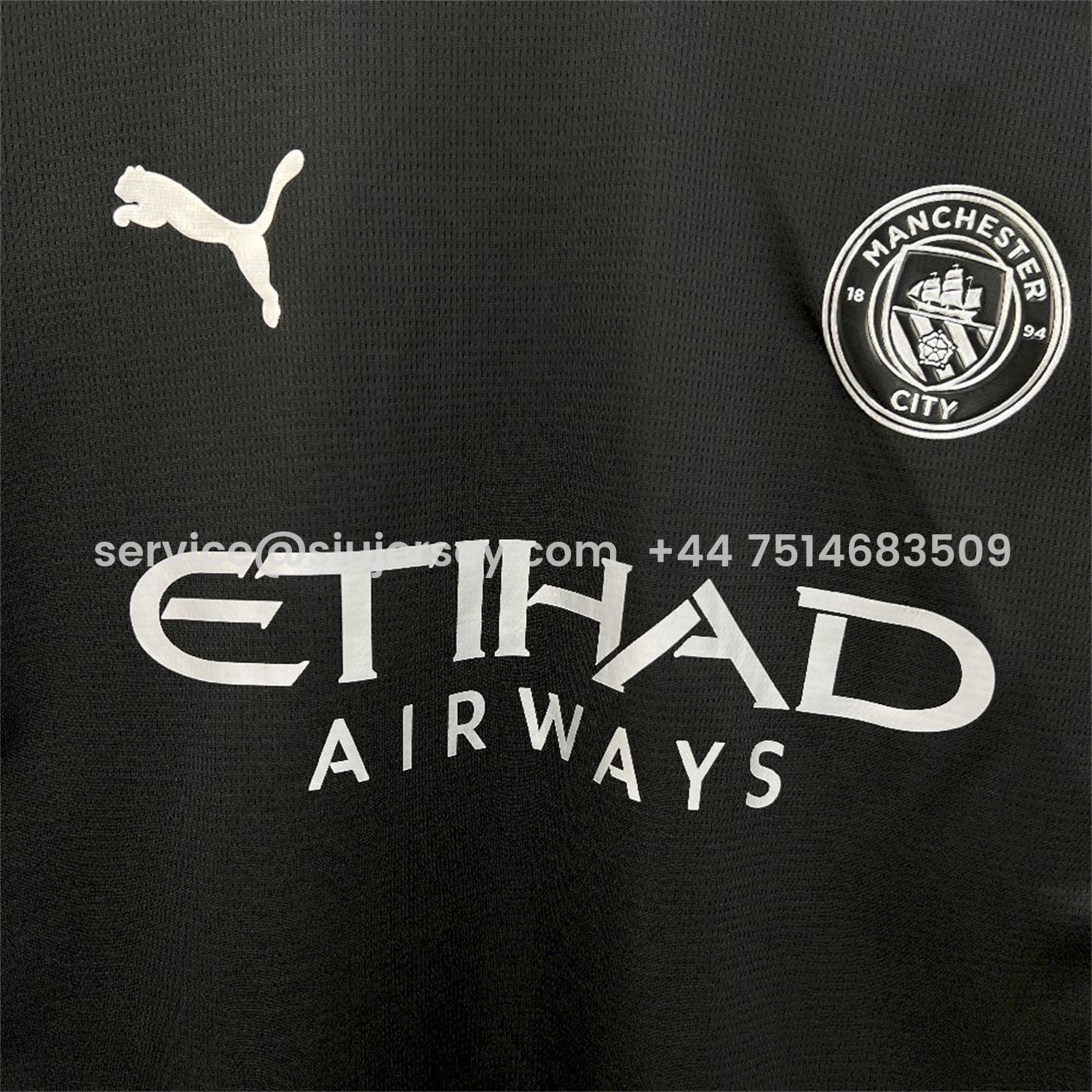 SIUjerseys-Manchester City 25-26 Away Long Sleeves Black Jersey - Fans Version