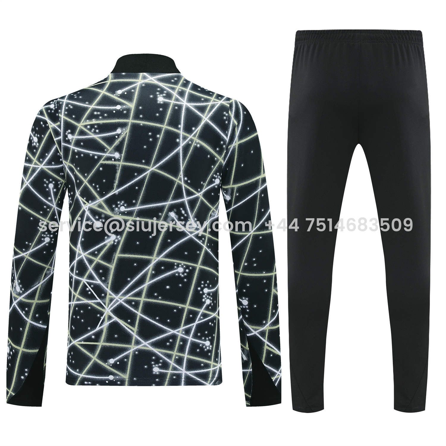 SIUjerseys-C.H.E.L.S.E.A 25-26 Meteor Pattern Long Sleeve Training Set - Player Version - Starry Sky Top and Black Pants