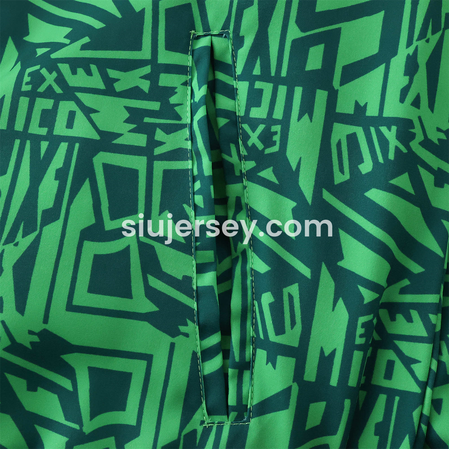 SIUjerseys-Retro Mexico 1994 Retro Style Double Sided Reversible Windbreaker - Green & Grey