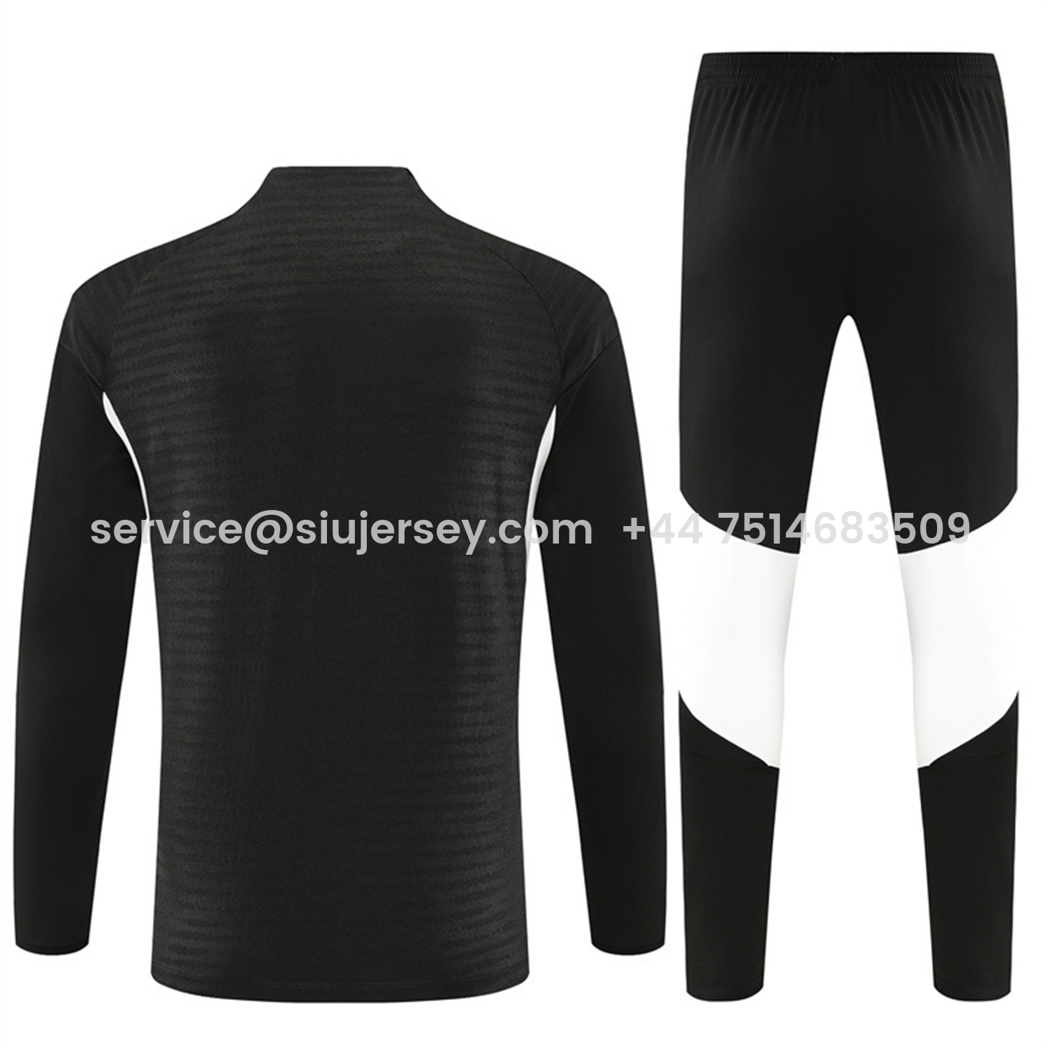 SIUjerseys-Liver.pool 25-26 Kids Long Sleeve Training Set - Player Version - Black Top & Black Pants
