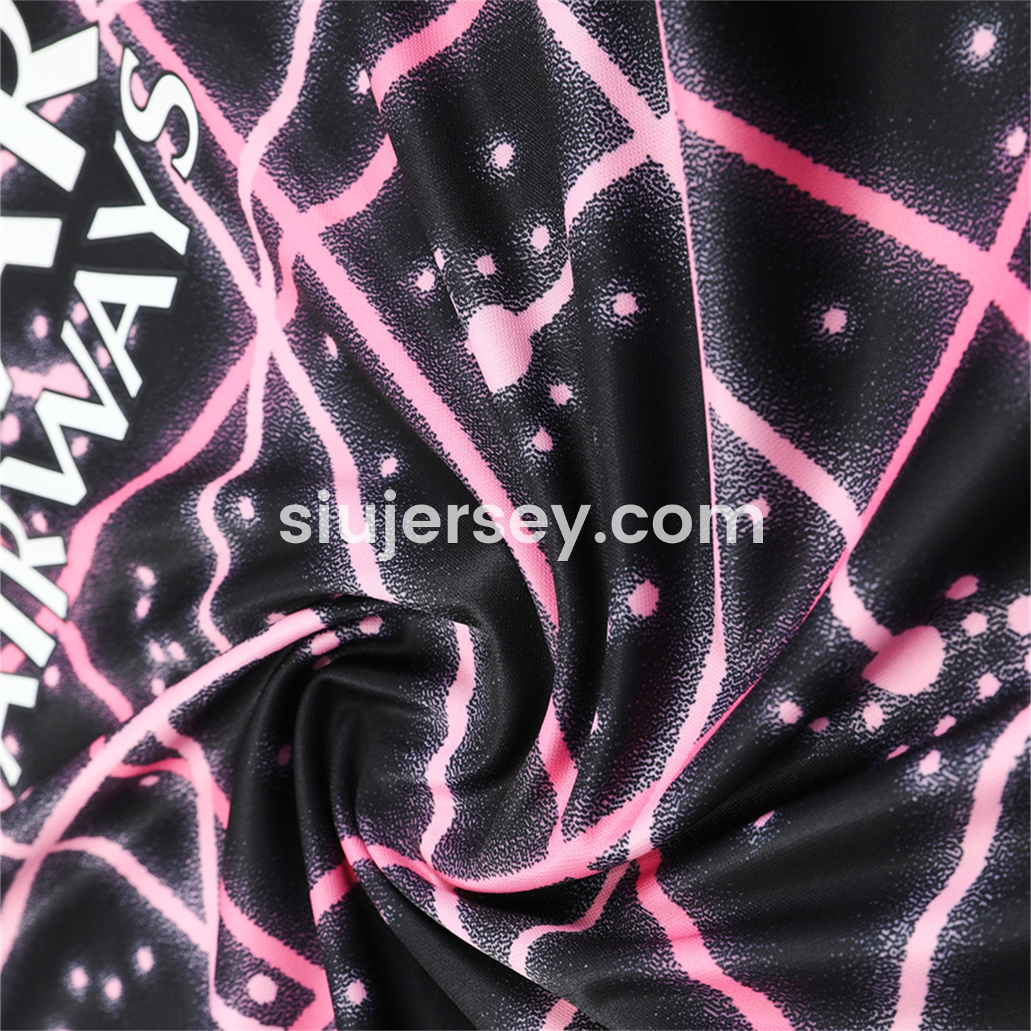 SIUjerseys-Paris Saint-Germain PSG 25-26 Vest Training Set - Pink Fluorescent Rays Black Vest & Black Shorts