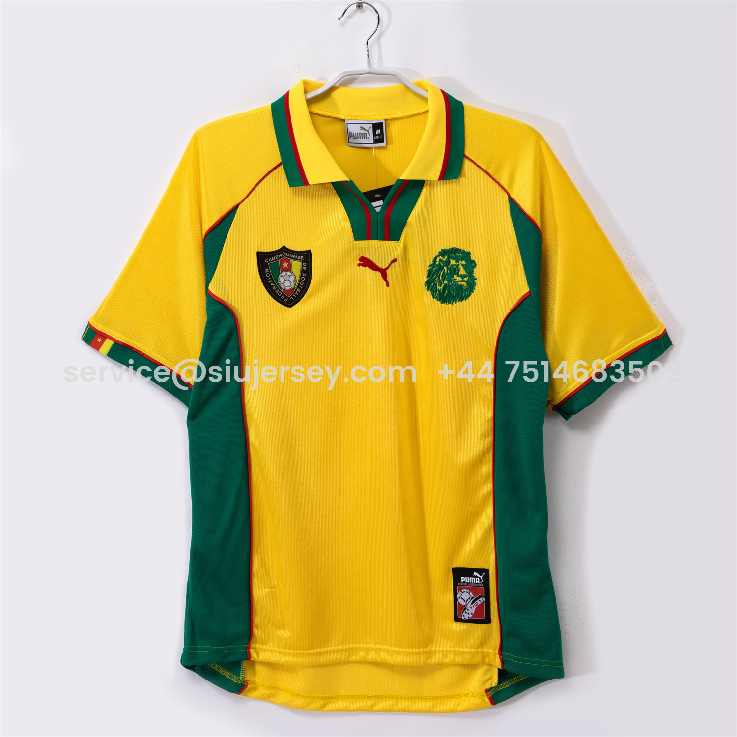 SIUjerseys-Retro Cameroon 1998-99 Away Yellow Jersey