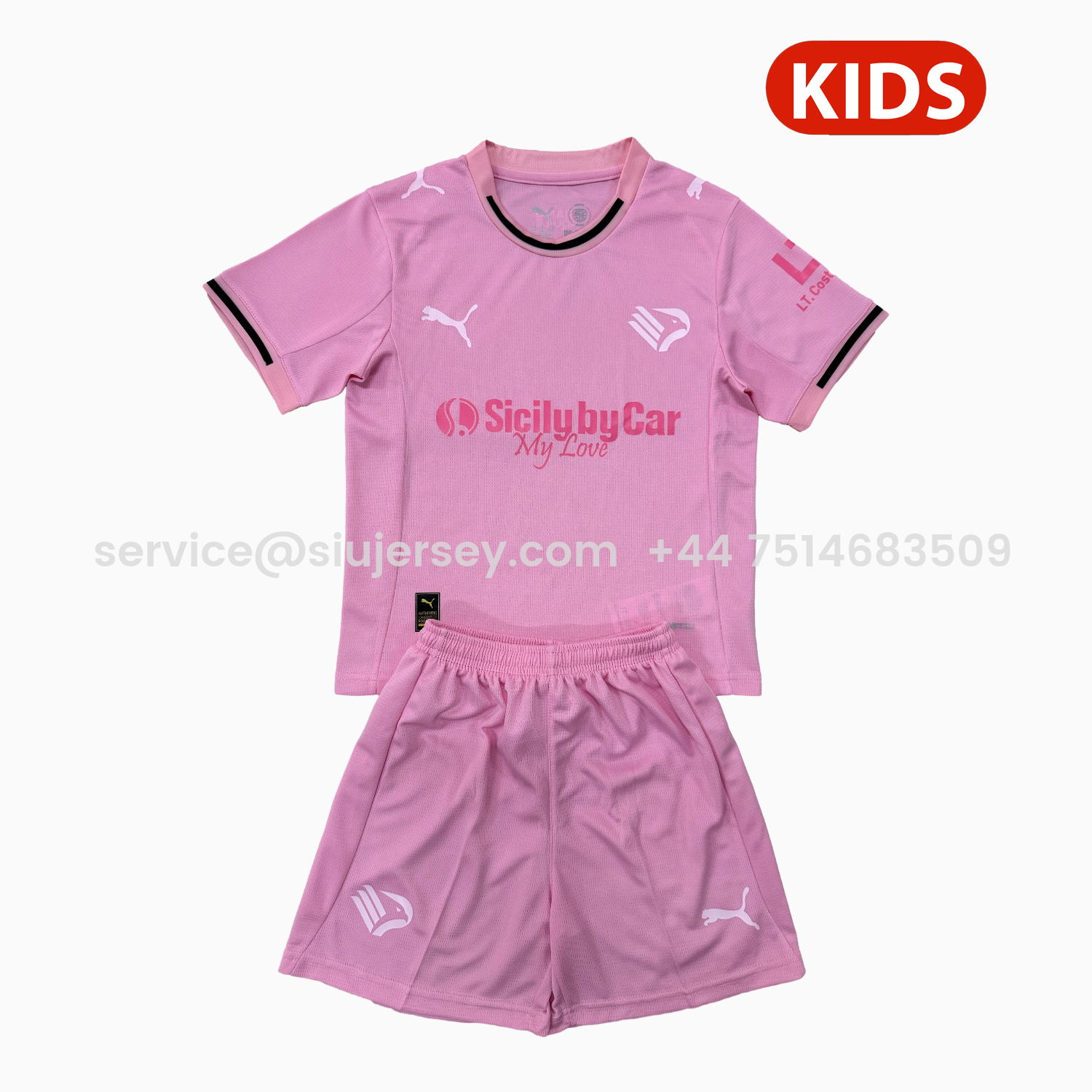 SIUjerseys-Palermo 25-26 Home Kids Kit