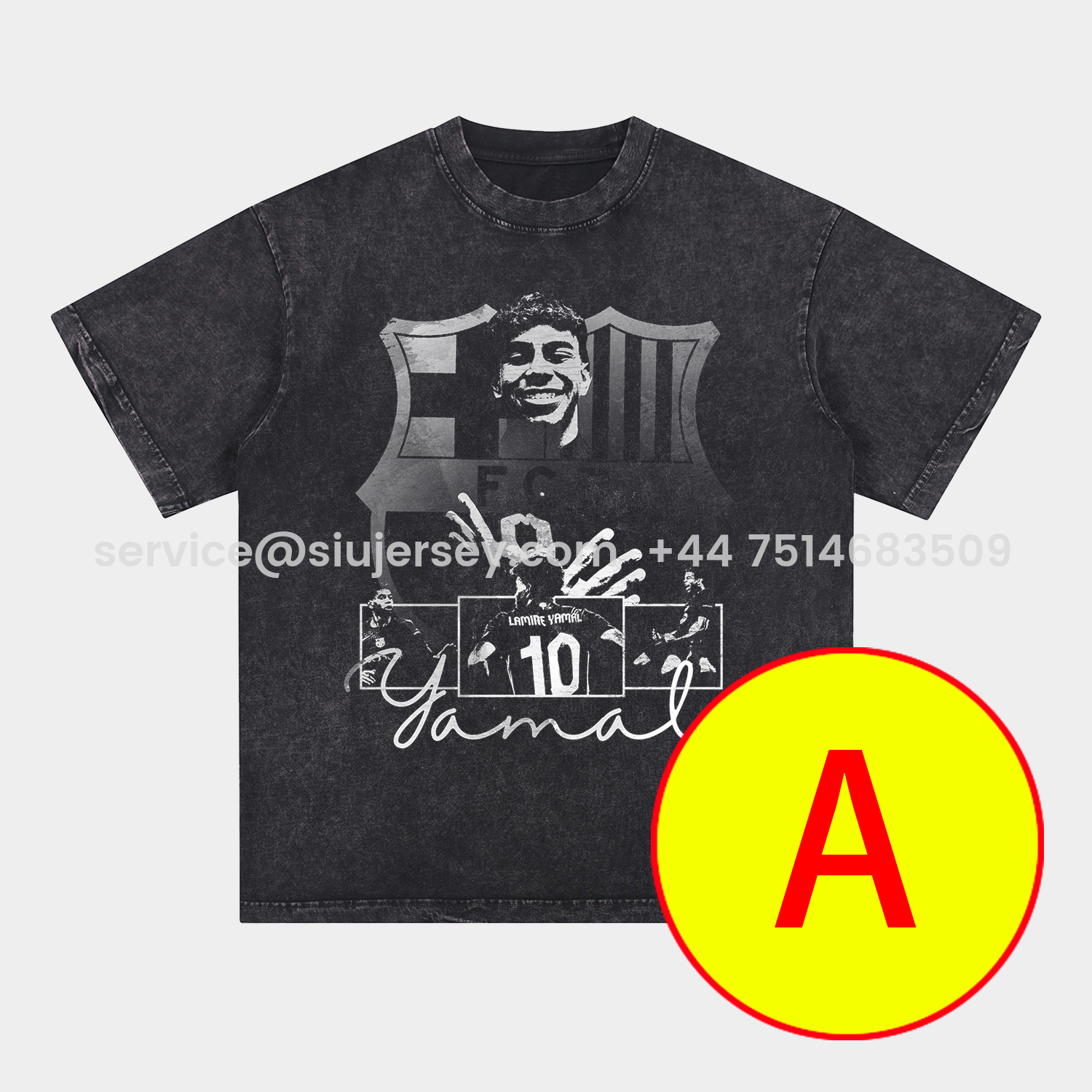 SIUjerseys-LAMINE YAMAL - Barcelona No. 10 Legend Continues 2025 Oversized Washed T-Shirt