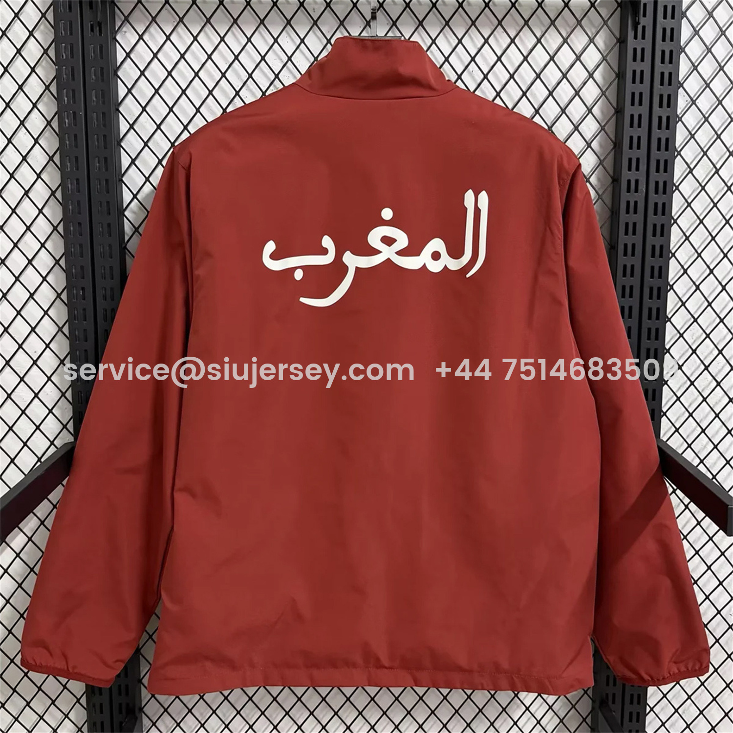 SIUjerseys-Morocco 2026 Pre-Match Double Sided Reversible Windbreaker - Red