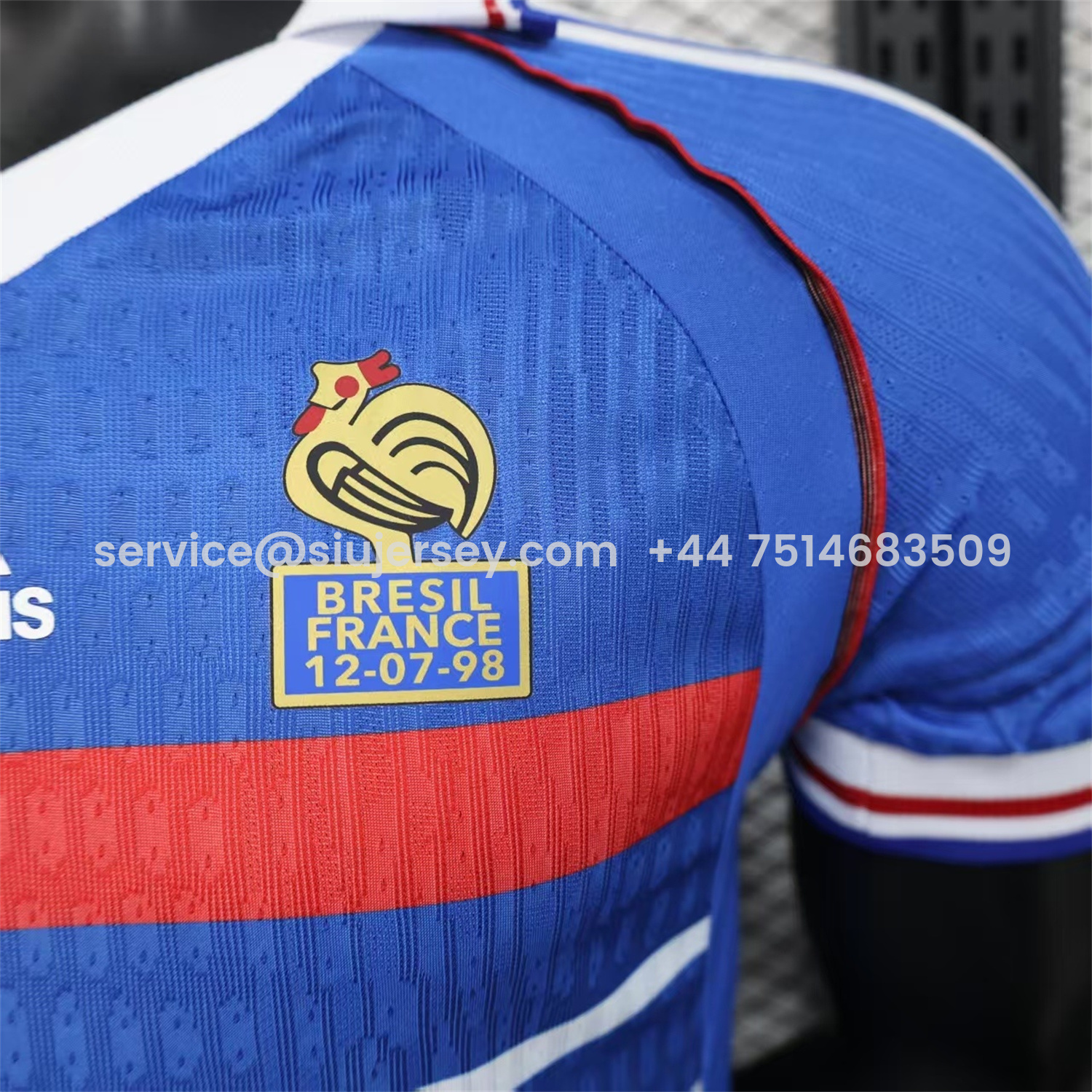 SIUjerseys-Retro France 1998 Home Blue Jersey - Player Version