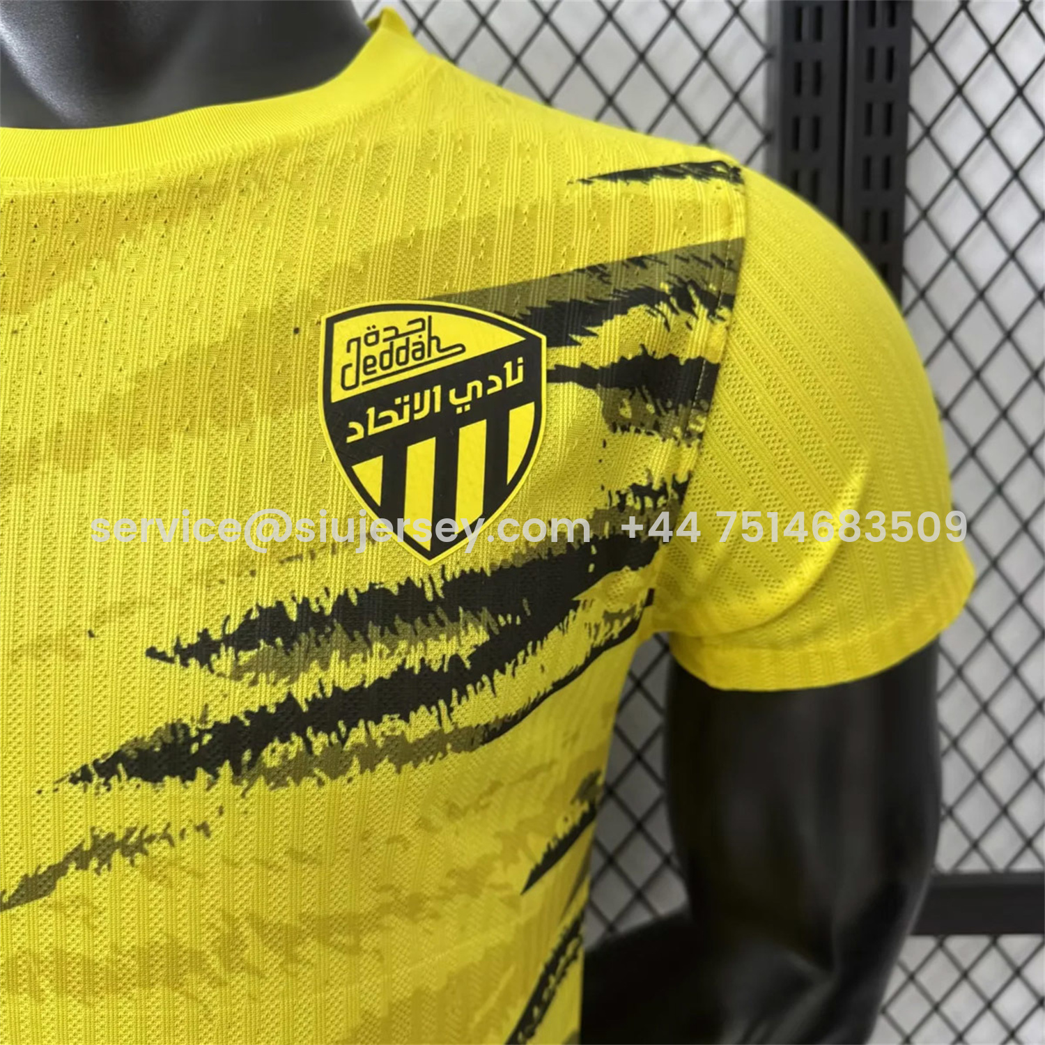 SIUjerseys-Al Ittihad Jeddah United 25-26 Pre-Match Yellow Jersey - Player Version