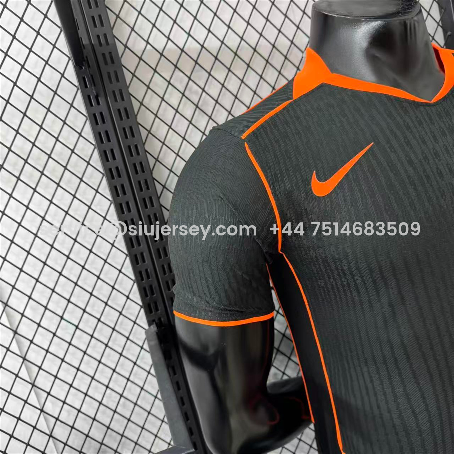 SIUjerseys-Corinthians 25-26 Third Orange Lines Black Jersey - Player Version