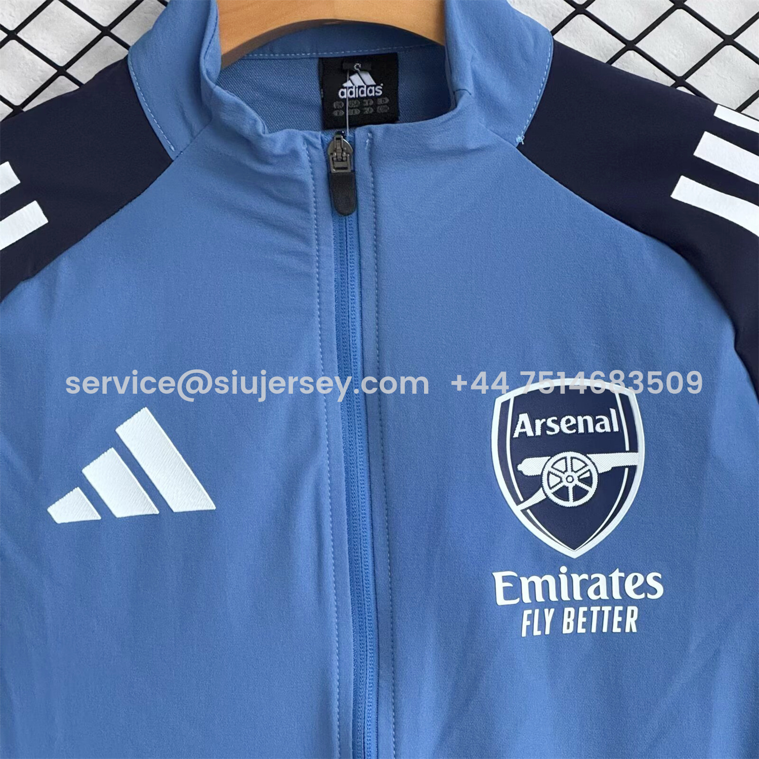 SIUjerseys-Arsenal 25-26 Windbreaker Training Set - Blue Top and Black Pants