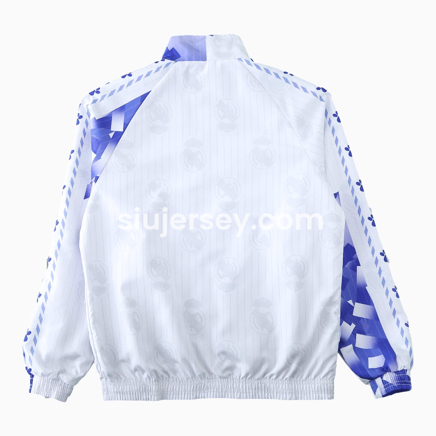 SIUjerseys-Retro Real Madrid 1996-97 Double Sided Reversible Windbreaker - Blue & Green