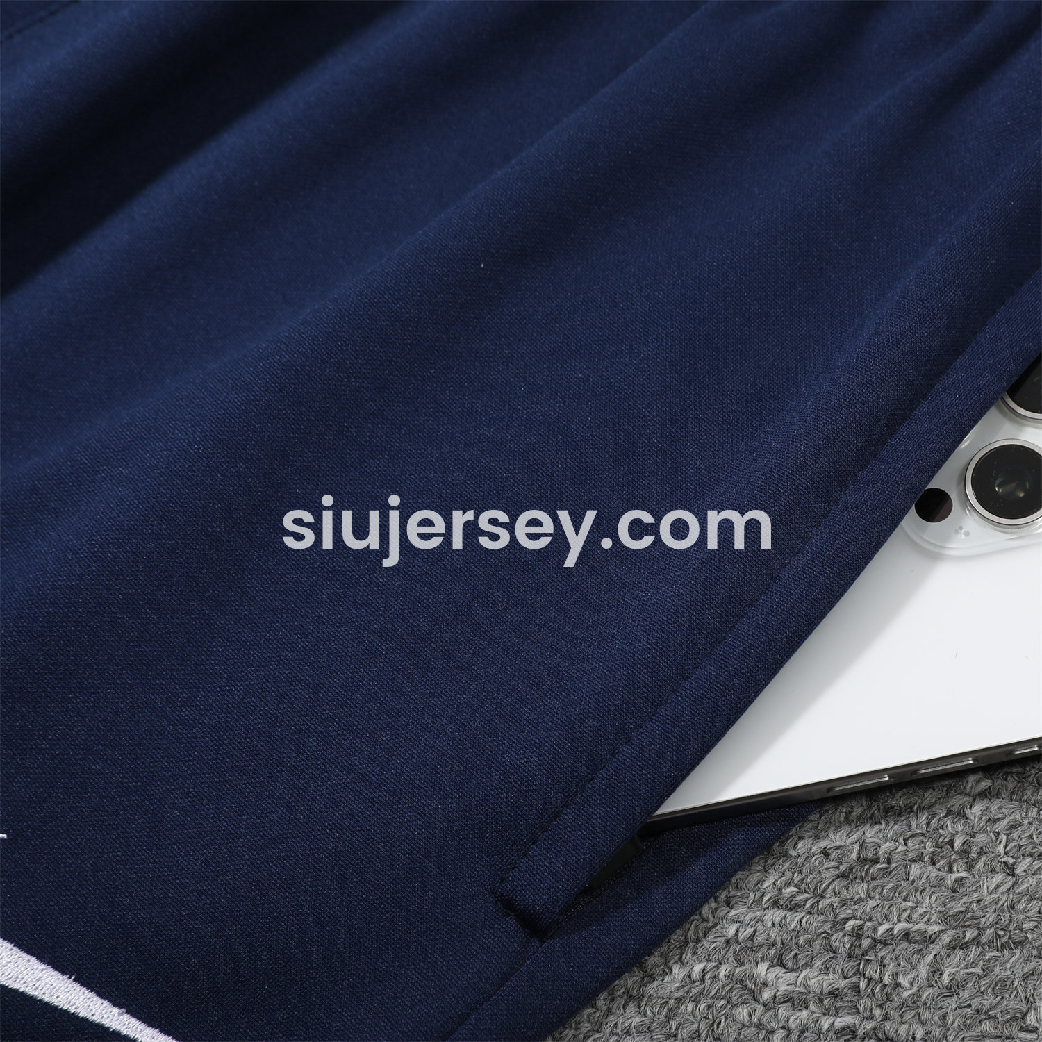 SIUjerseys-Pumas UNAM 25-26 POLO Short-Sleeve Training Set - Deep Blue Top and Pants