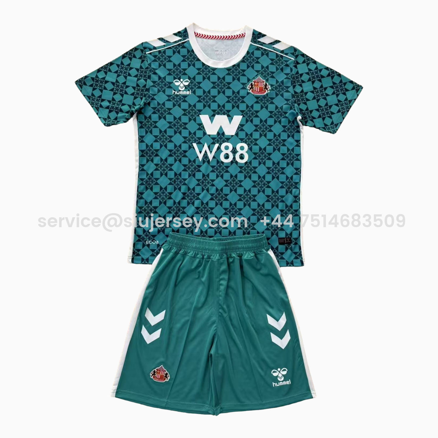 SIUjerseys-Sunderland 25-26 Green Goalkeeper Men's Adult Jersey Set - Fans Version