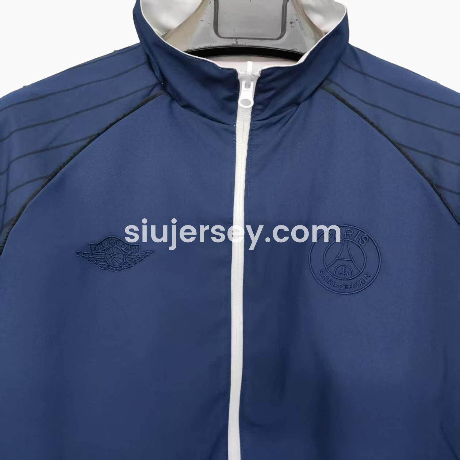 SIUjerseys-Paris Saint-Germain PSG 24-25 Wings Double Sided Reversible Windbreaker - White & Blue