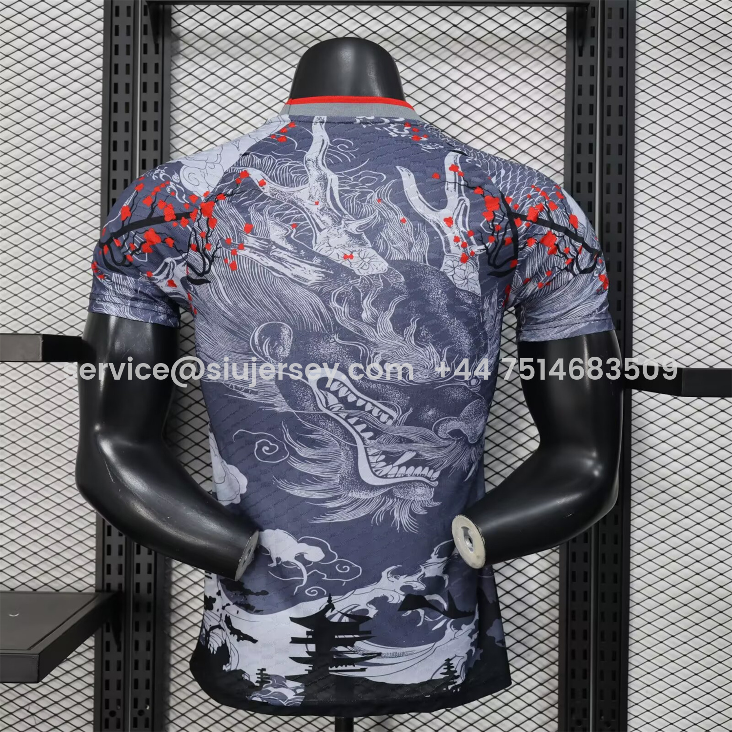 SIUjerseys-Japan 25-26 Black And Grey Dragon Special Edition Jersey - Player Version