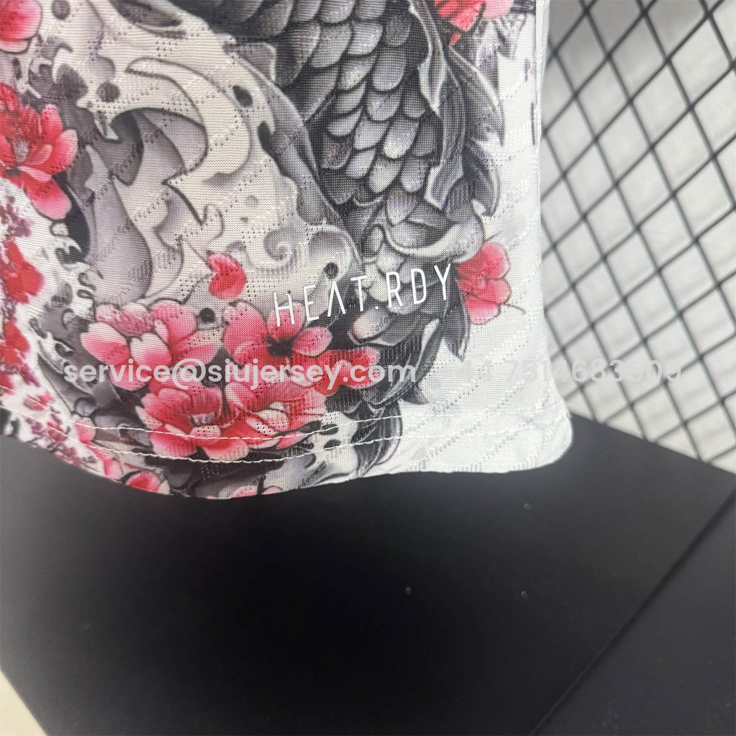 SIUjerseys-Japan 25-26 Black Dragon And Flowers White Special Jersey - Player Version