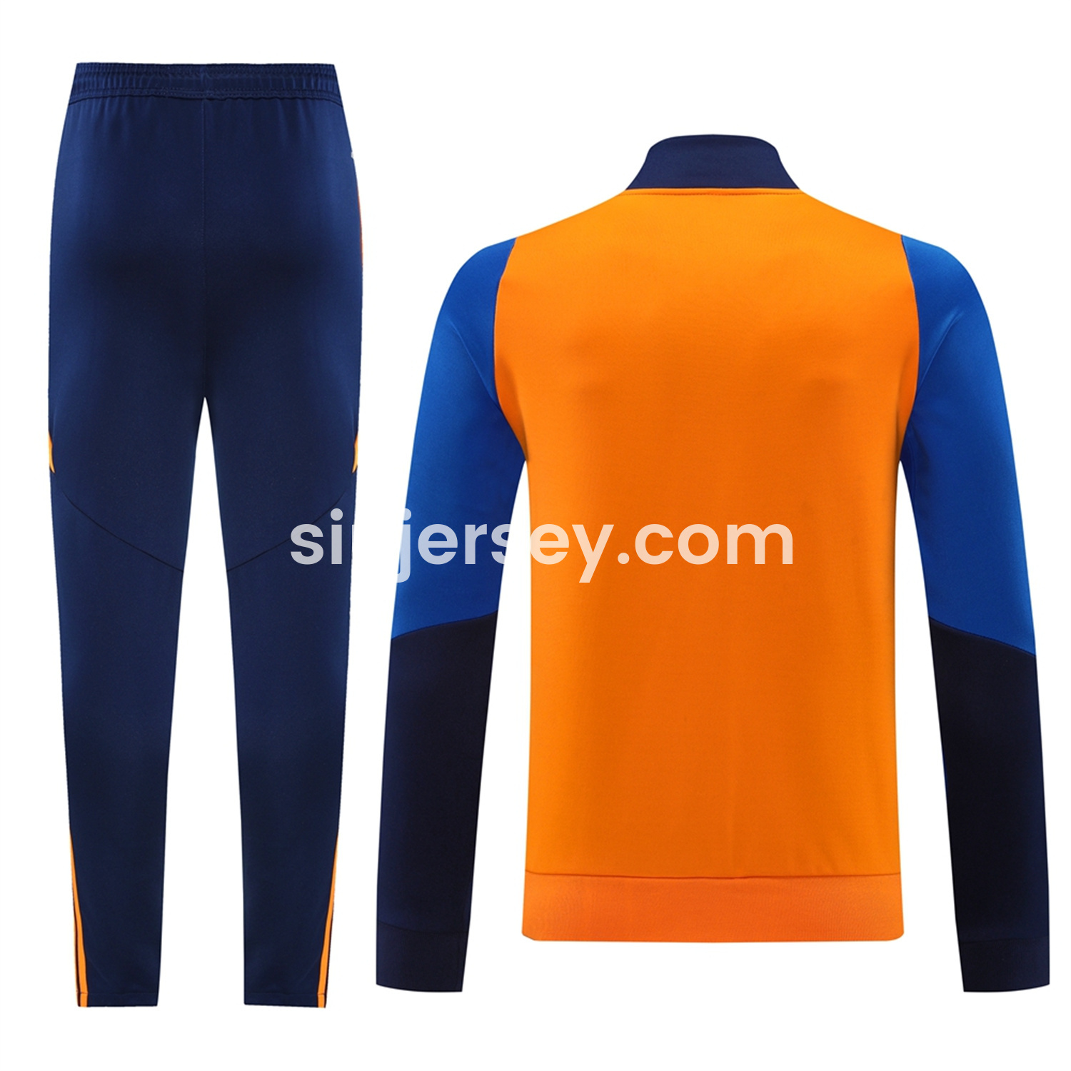 SIUjerseys-Juventus 24-25 Jacket Training Tracksuit - Orange Jackets & Blue Pants