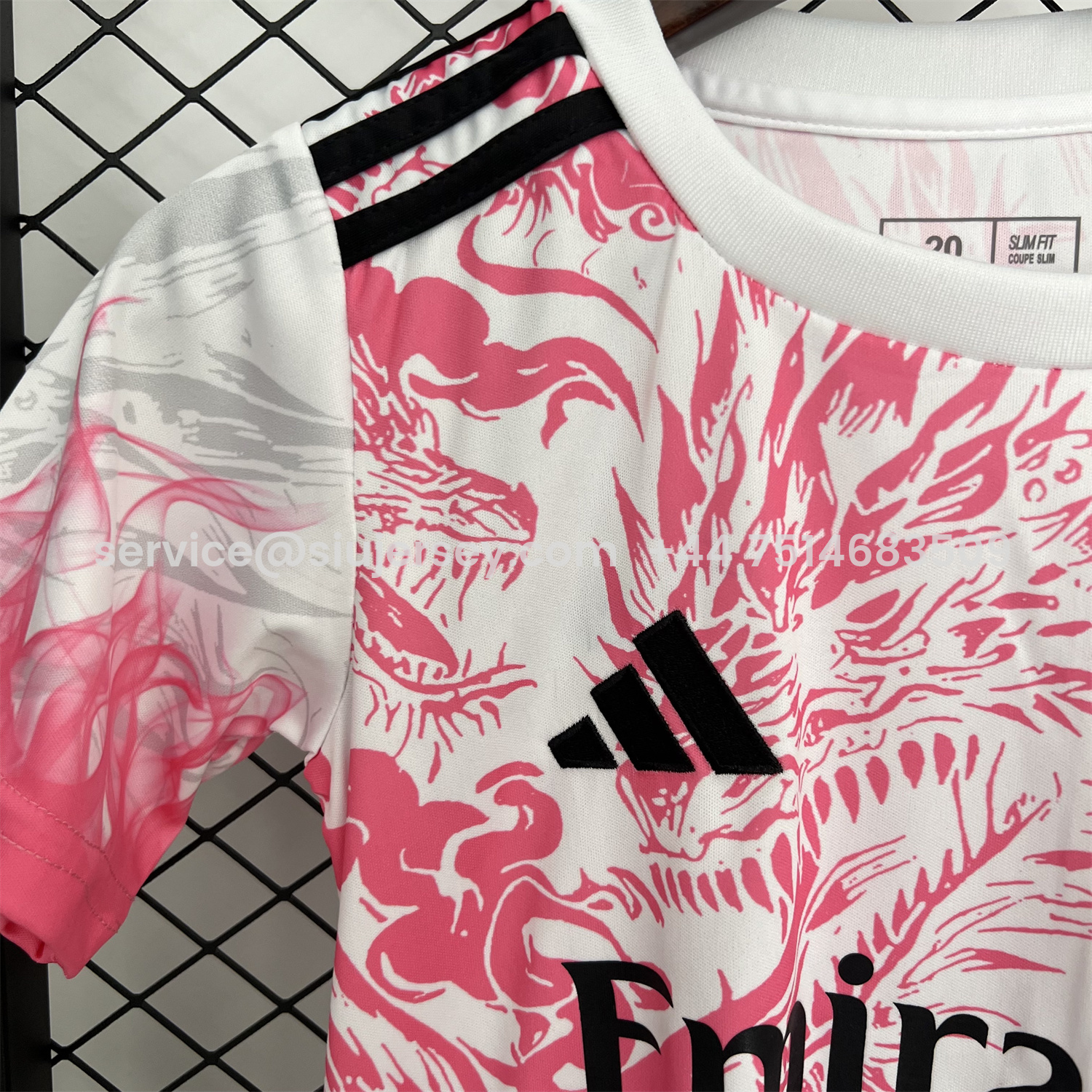 SIUjerseys-Real Madrid 25-26 Dragon Pink And Black Special Kids Kit