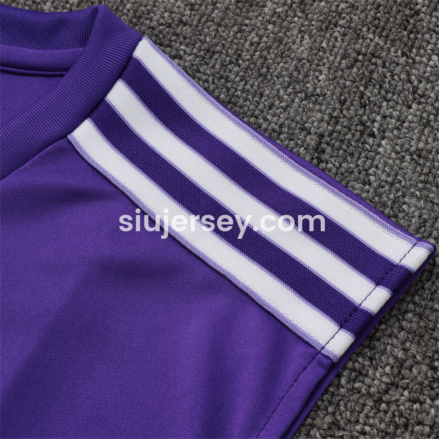 SIUjerseys-Real Madrid 25-26 Throwback Trefoil Vest Training Set - Purple