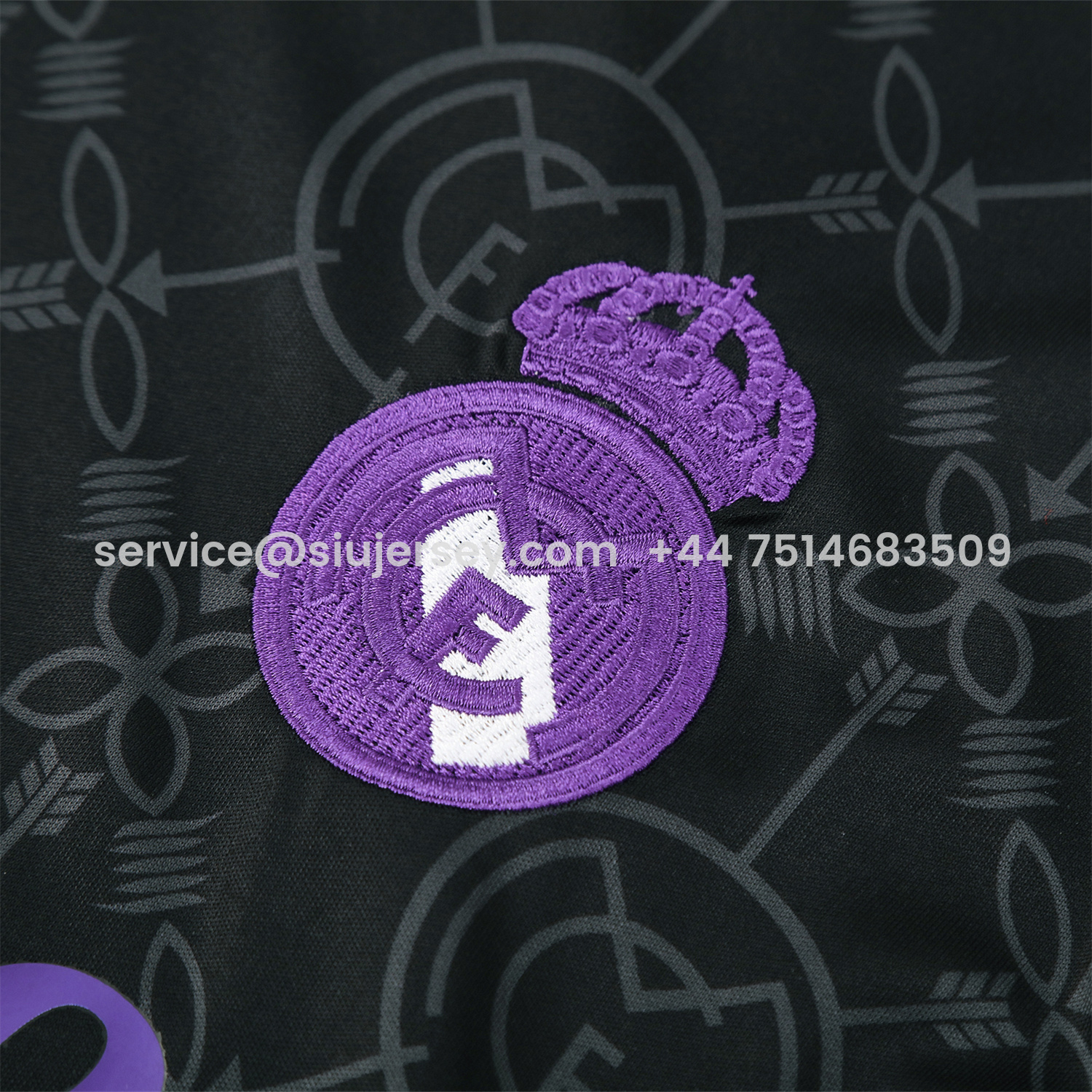 SIUjerseys-Real Madrid 25-26 Short-Sleeve Training Set - Blue Edge Black Top & Black Shorts