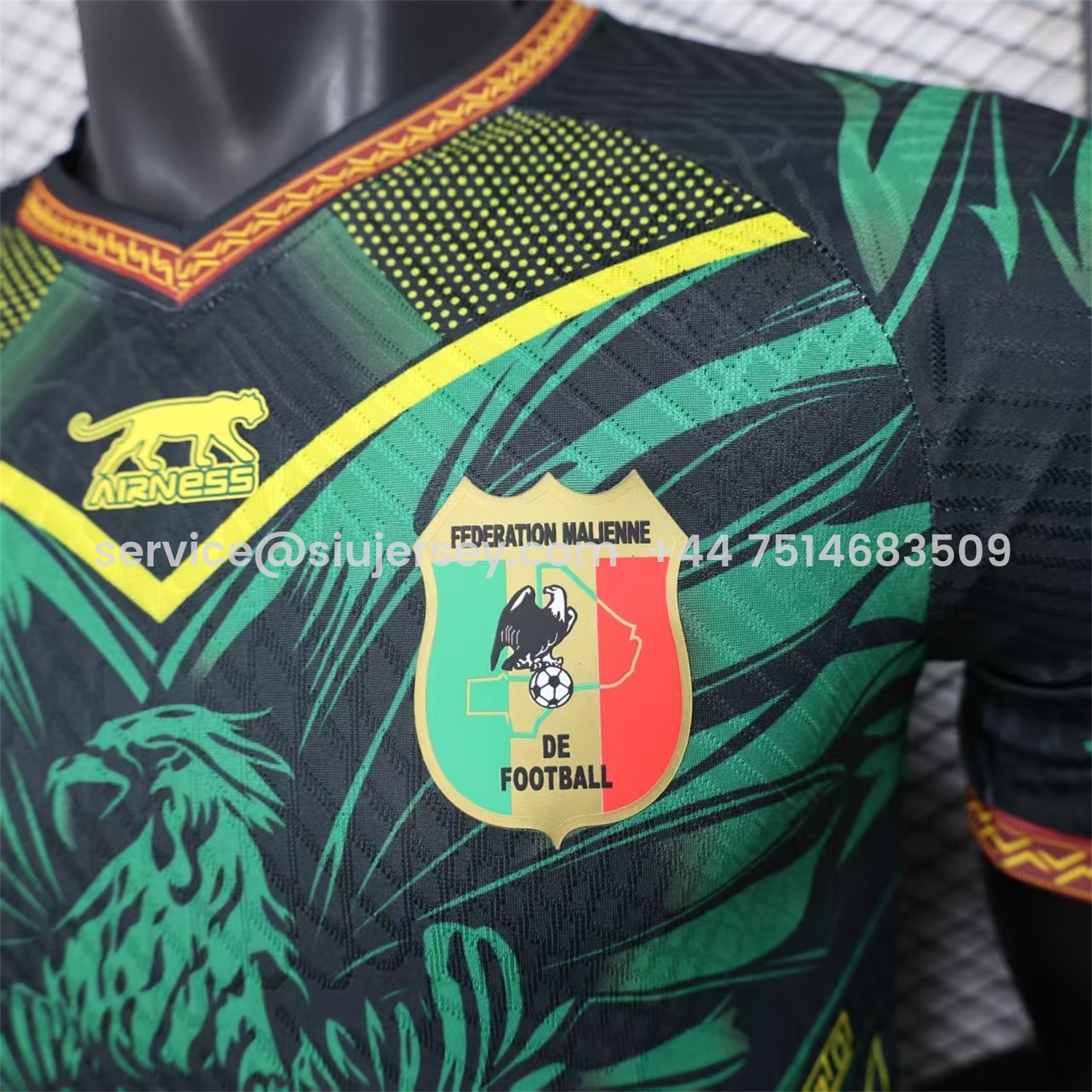 SIUjerseys-Mali 2026 Eagle Black Green Jersey - Player Version