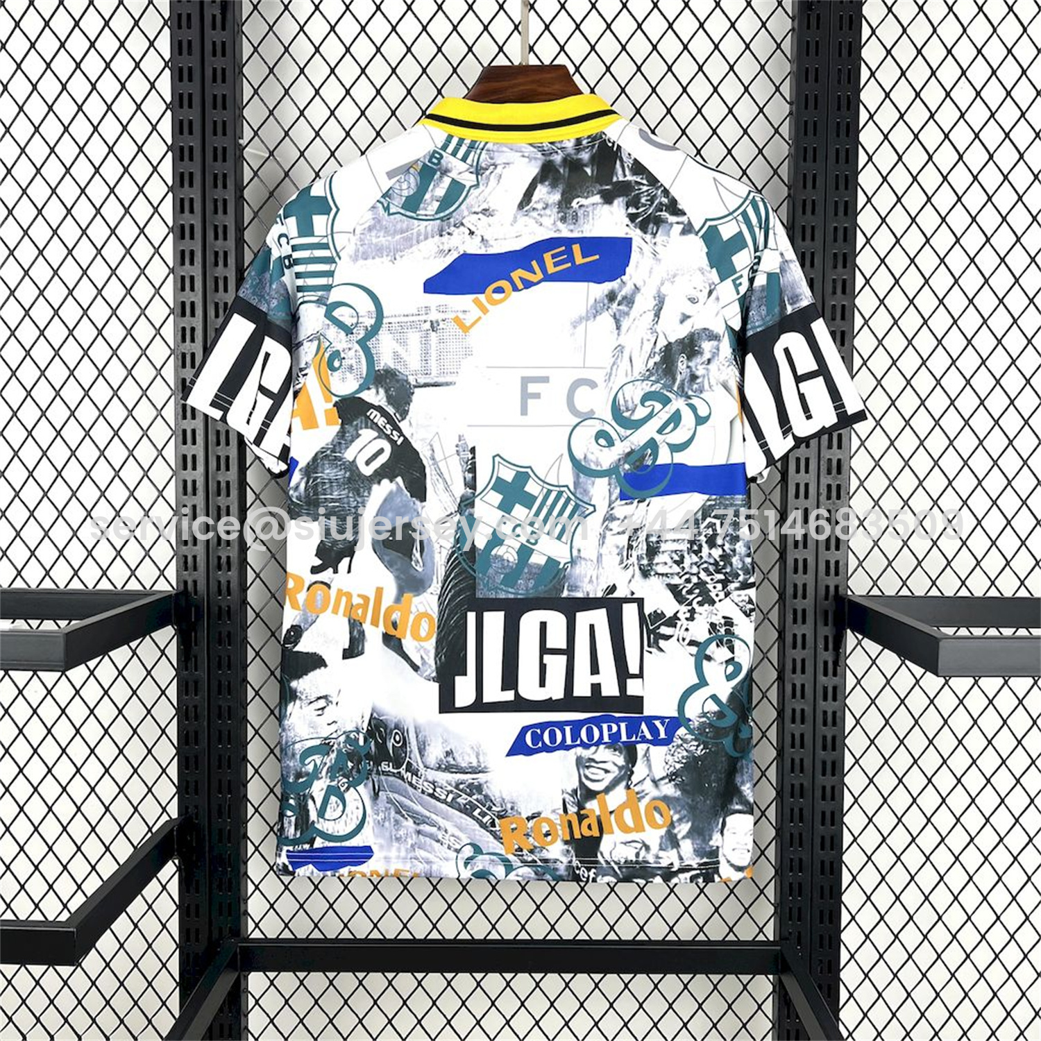 SIUjerseys-Barcelona 25-26 Ronaldo & Messi White Special Jersey - Fans Version