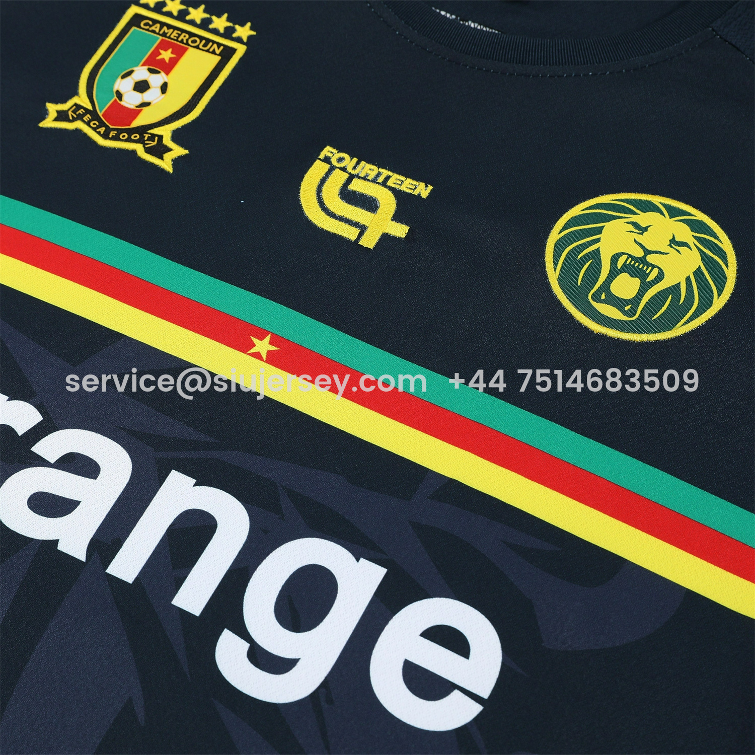 SIUjerseys-Cameroon 25-26 Short-Sleeve Training Set - Deep Blue Top and Shorts