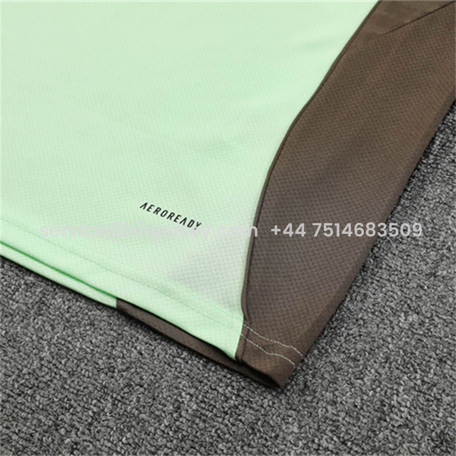 SIUjerseys-Real Madrid 25-26 Short-Sleeve Training Set - Light Green Top and Dark Khaki Shorts