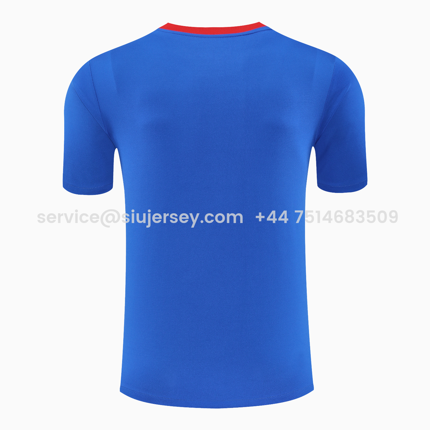 SIUjerseys-Paris Saint-Germain PSG 25-26 Short-Sleeve Training Set - Red And Blue Lines Top & Blue Shorts