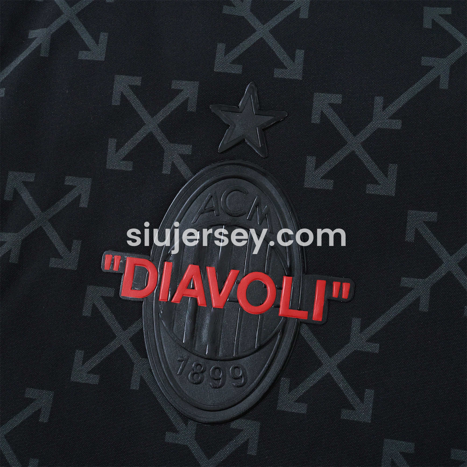 SIUjerseys-AC Milan 24-25 Fourth “Diavoli” Special Edition Double Sided Reversible Windbreaker - Black & Red