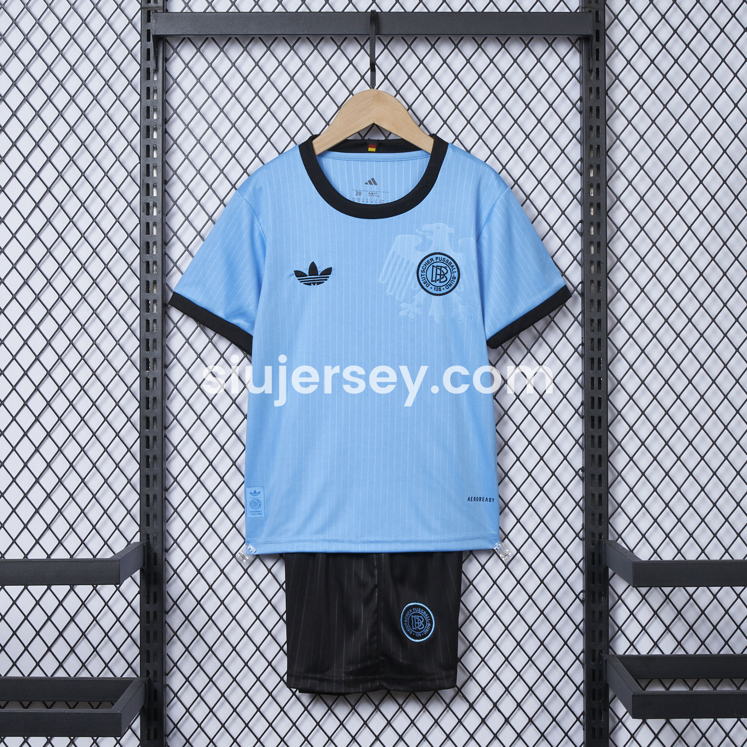 SIUjerseys-Germany 2025 125-Year Anniversary Blue Goalkeeper Kids Kit