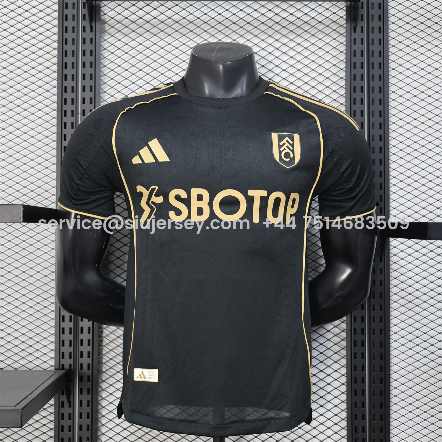SIUjerseys-Fulham 25-26 Third Black Jersey - Player Version