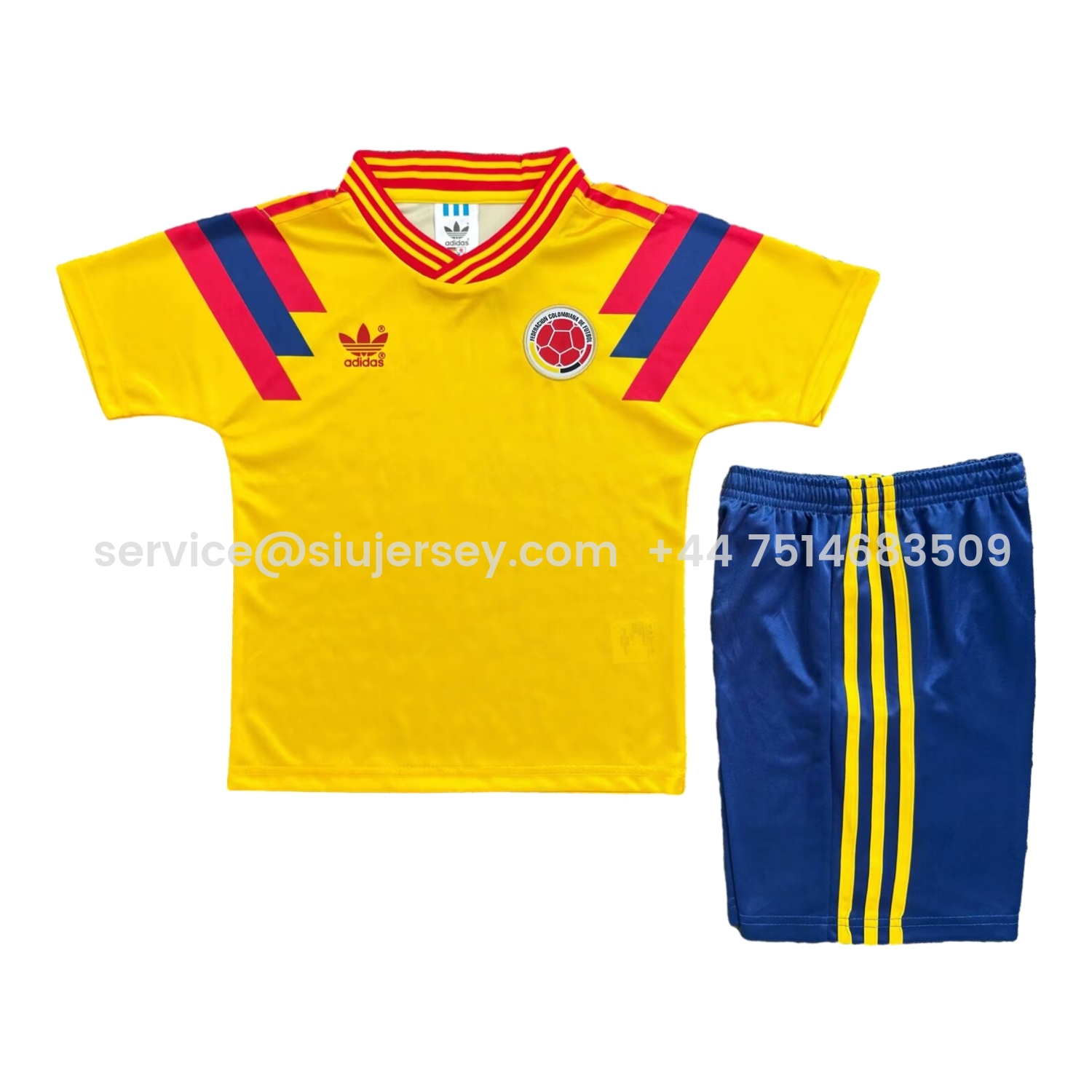 SIUjerseys-Retro Colombia 1990 Home Kids Kit