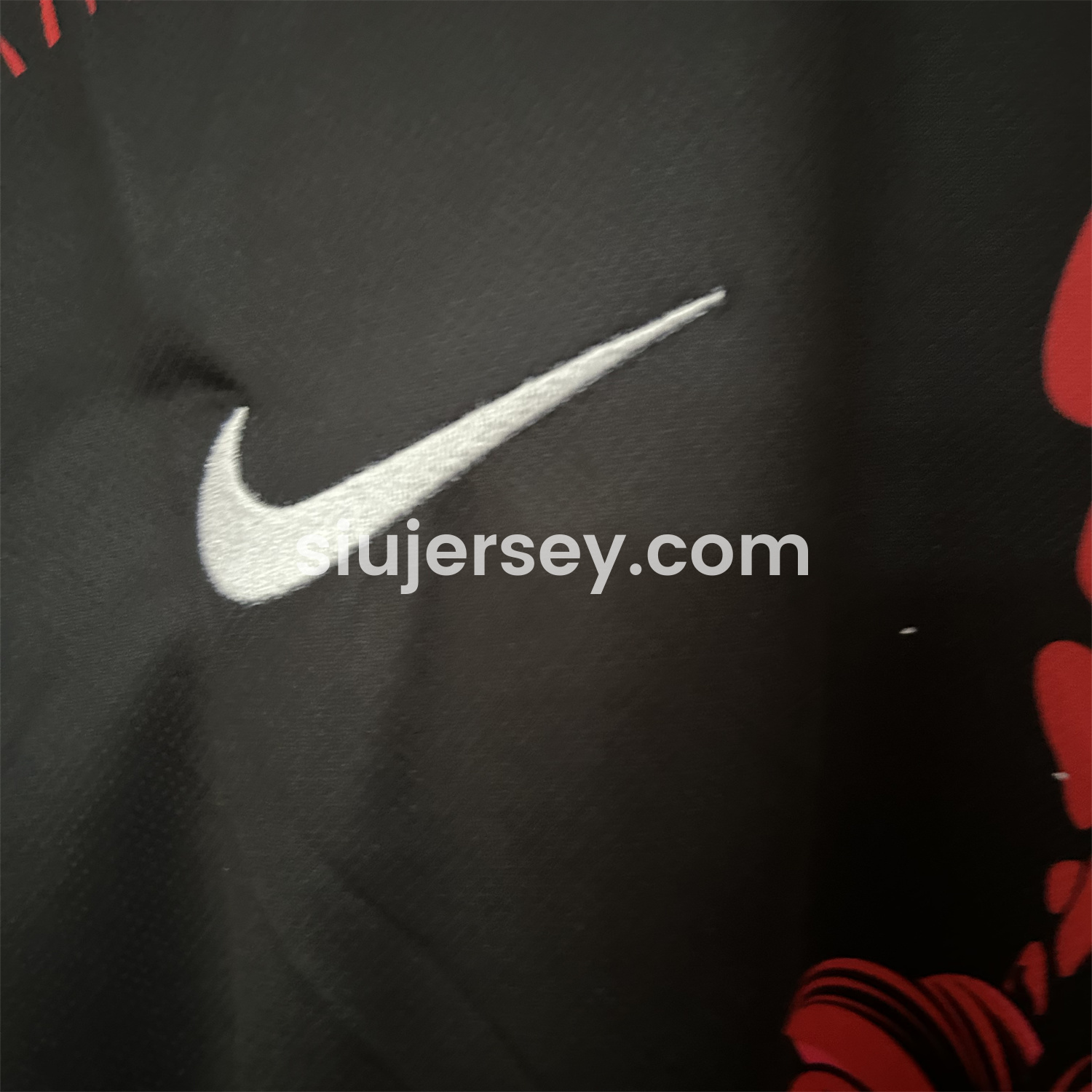 SIUjerseys-Barcelona 25-26 Red Lion Silhouette Black Jersey - Fans Version