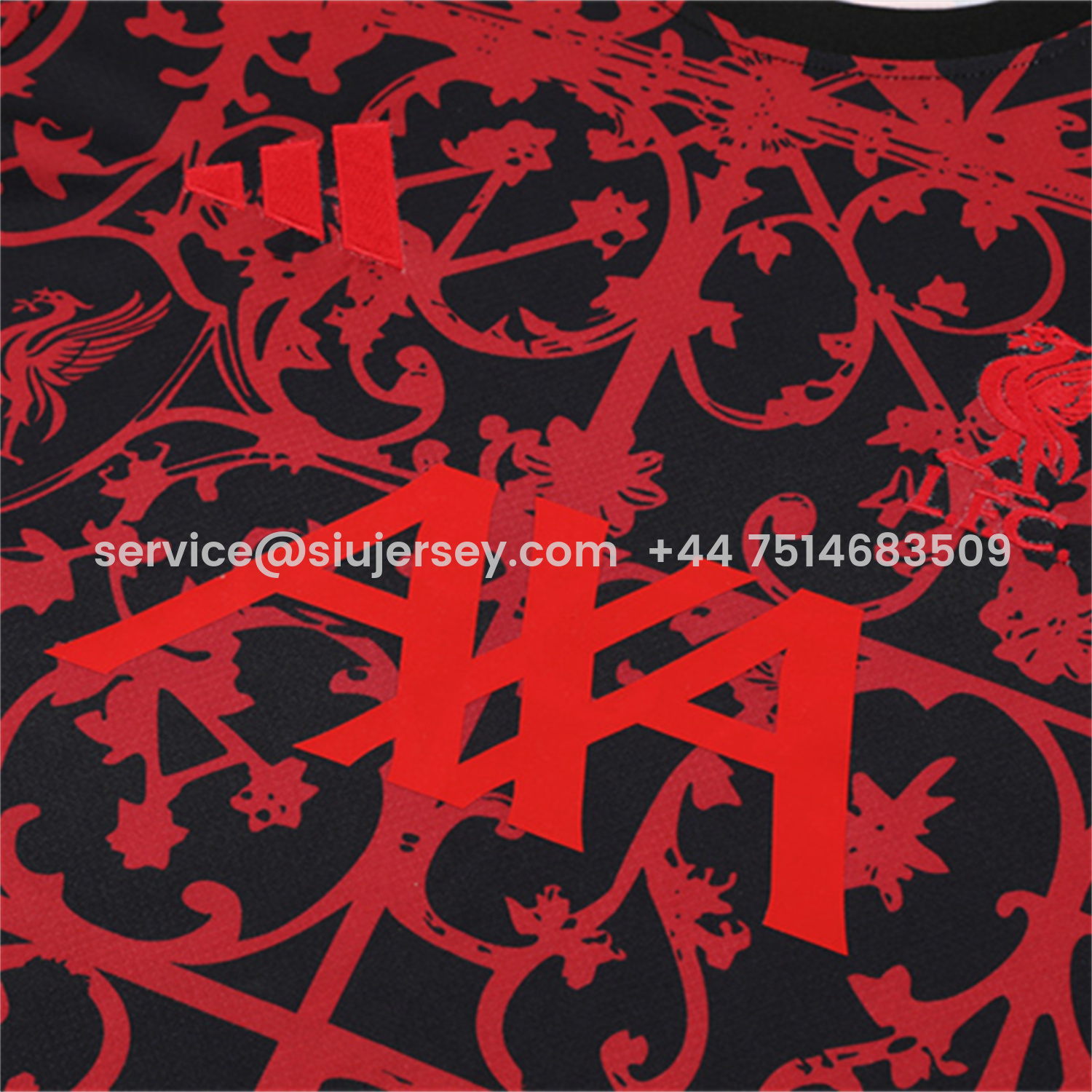 SIUjerseys-Liver.pool 25-26 Short-Sleeve Training Set - Red Camouflage Top & Black Shorts